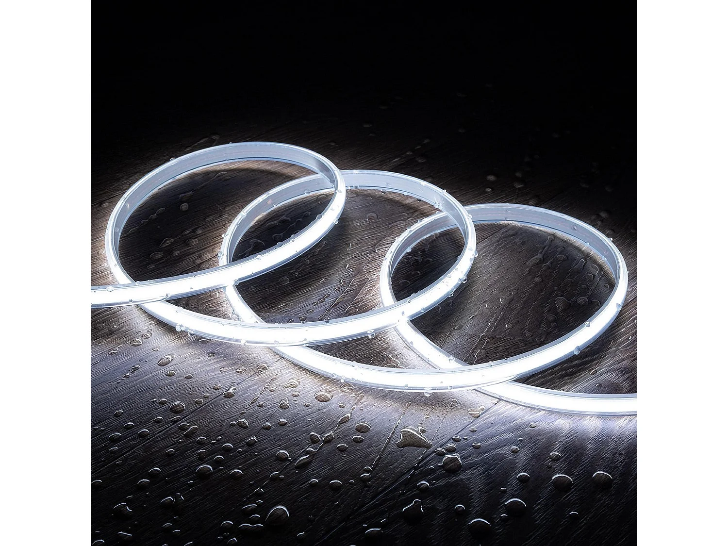 Striscia LED Regolabile 220V COB Senza Raddrizzatore 320 LED/m 720 lm/m Larghezza 12 mm IP65 Taglio ogni 50 cm su misura Bianco Freddo 35 m 6000K