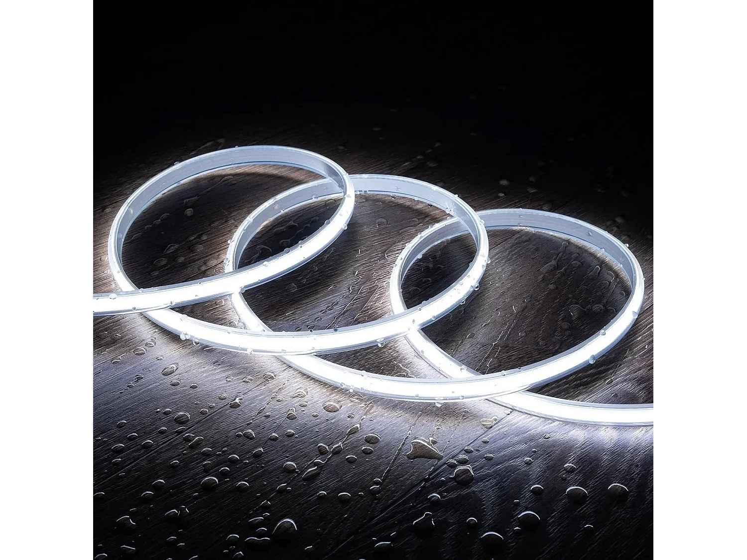 Striscia LED Regolabile 220V COB Senza Raddrizzatore 320 LED/m 720 lm/m Larghezza 12 mm IP65 Taglio ogni 50 cm su misura Bianco Freddo 35 m 6000K