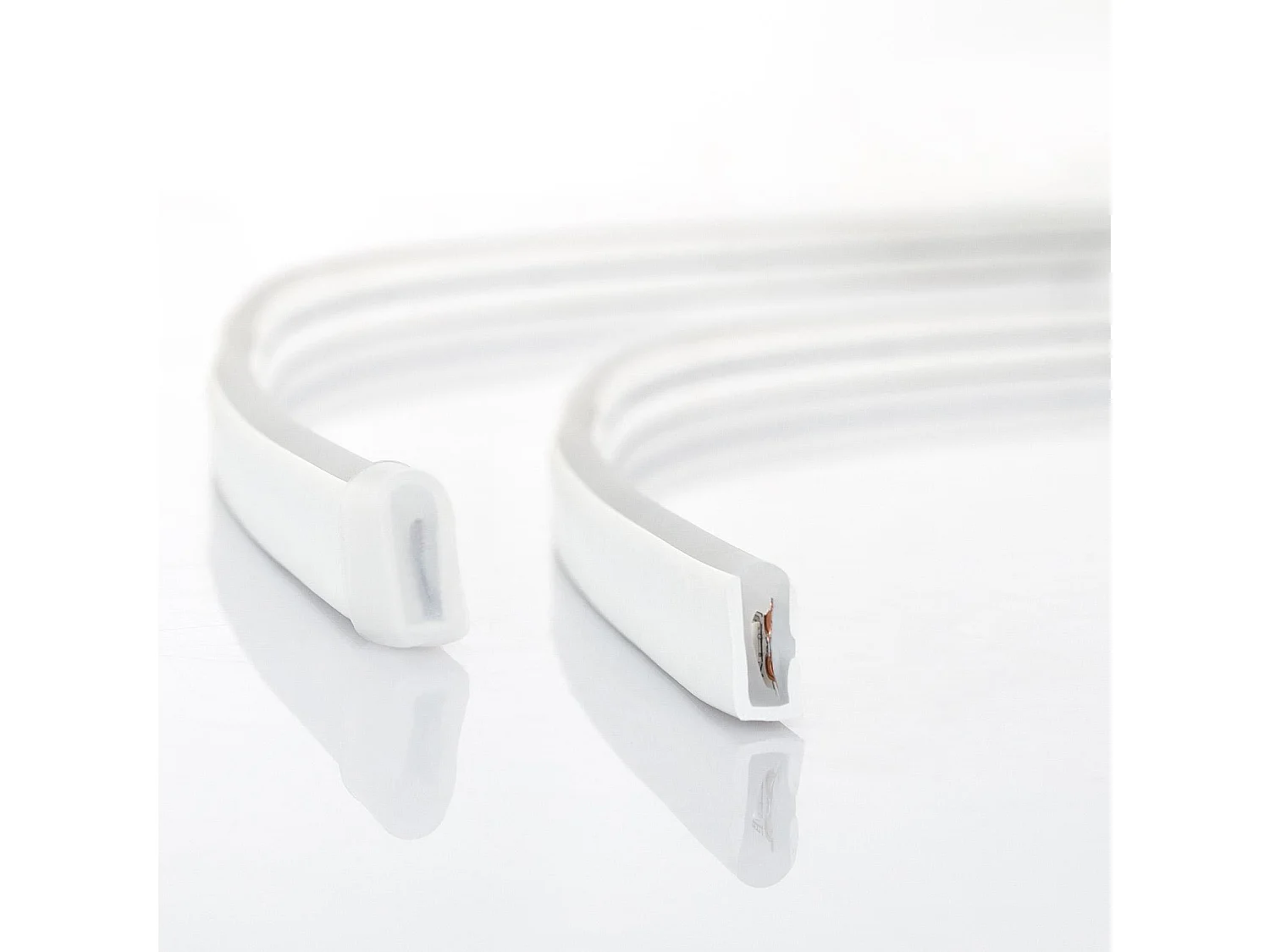 Ruban LED Néon 48V Blanc Chaud 8W/m Coupe 5cm IP65 NFLEX6 Sur mesure 2 m