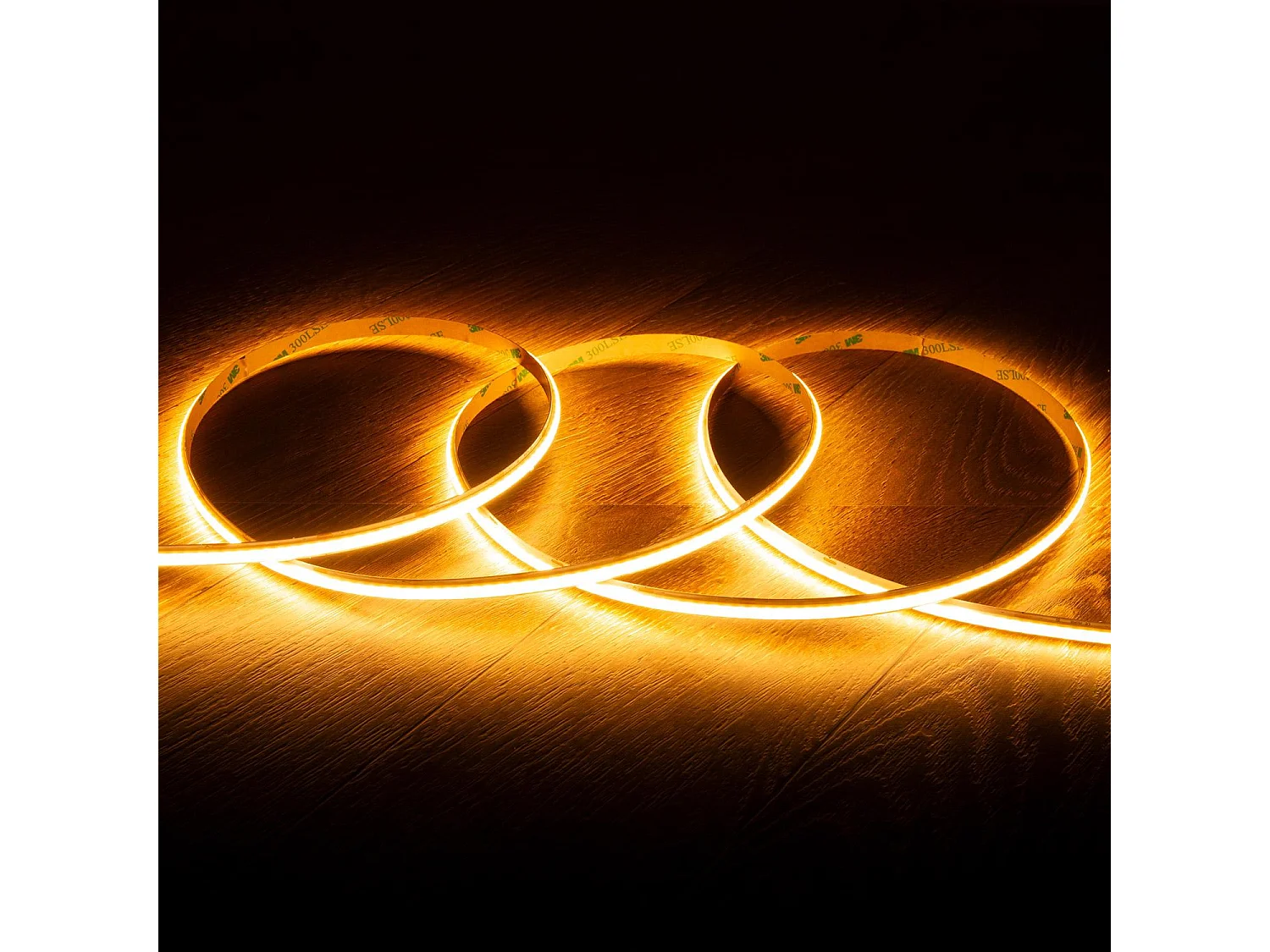Tira LED 24V WCOB 256 LED/m 5m 10W/m 1100lm/m Ancho 8mm Corte 3.2cm IP20 CRI90 2200K Súper Cálido