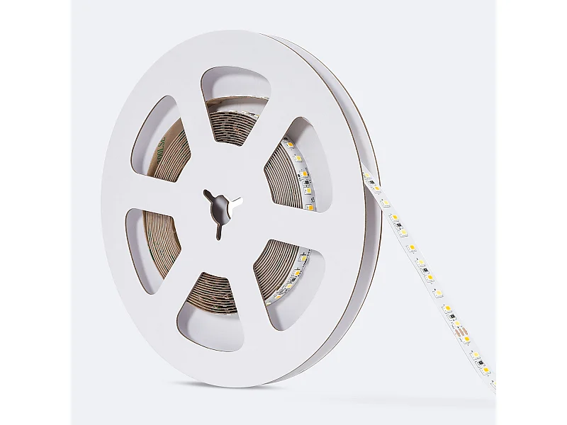 Bobina 5m Striscia LED 24V SMD CCT 120 LED/m 10W/m 800lm/m Larga 10mm IP20 Taglio 10cm CCT