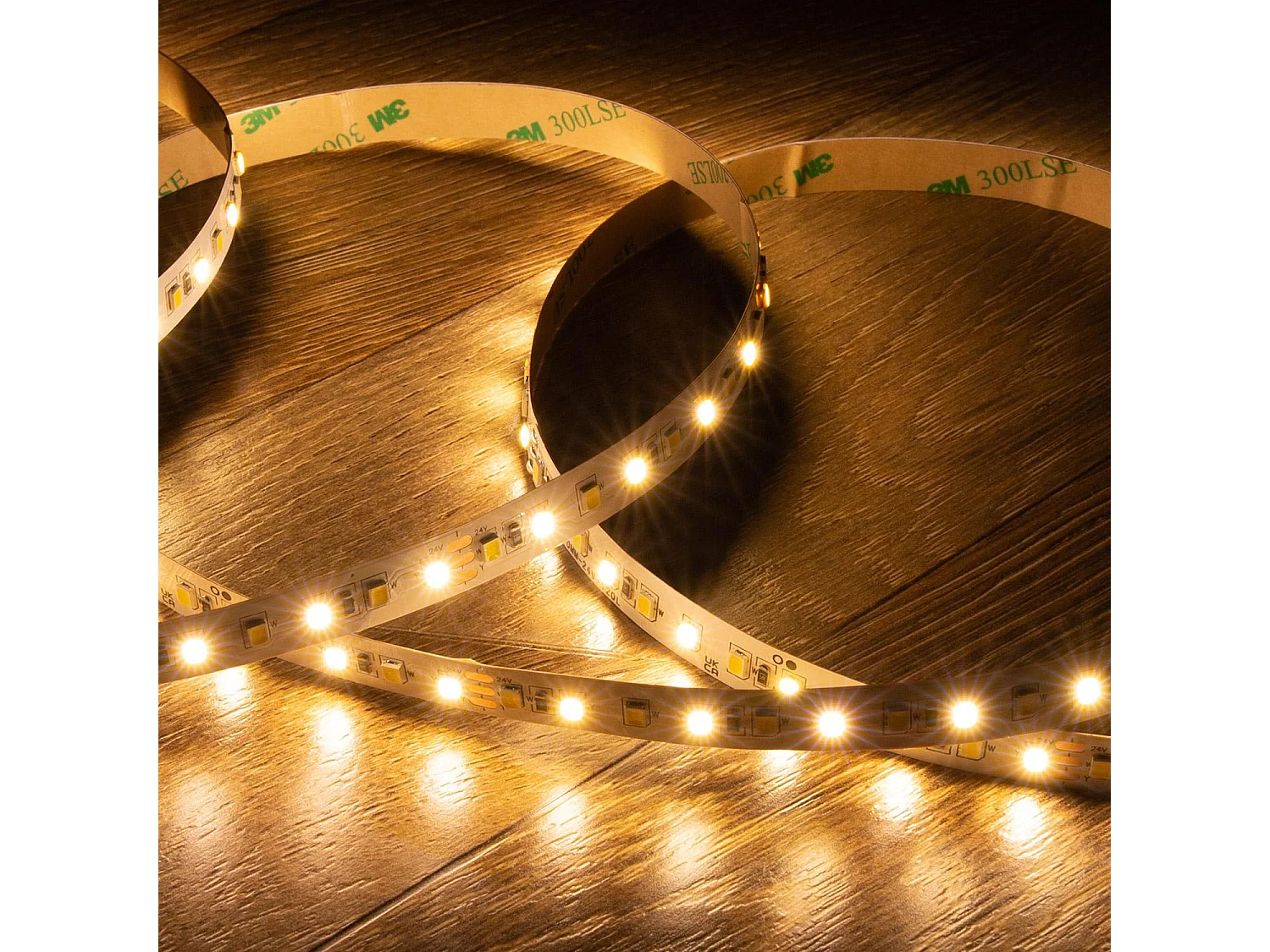 Ruban LED 24V SMD CCT 120 LED/m 5m 10W/m 800lm/m Largeur 10mm Coupe 10cm IP20 CCT