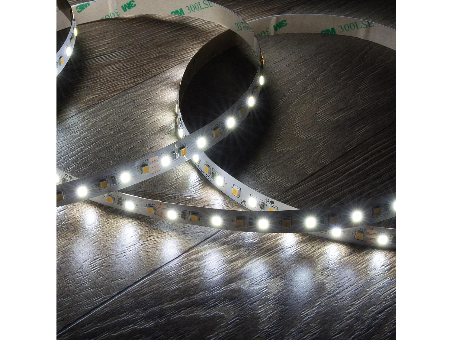 Ruban LED 24V SMD CCT 120 LED/m 5m 10W/m 800lm/m Largeur 10mm Coupe 10cm IP20 CCT