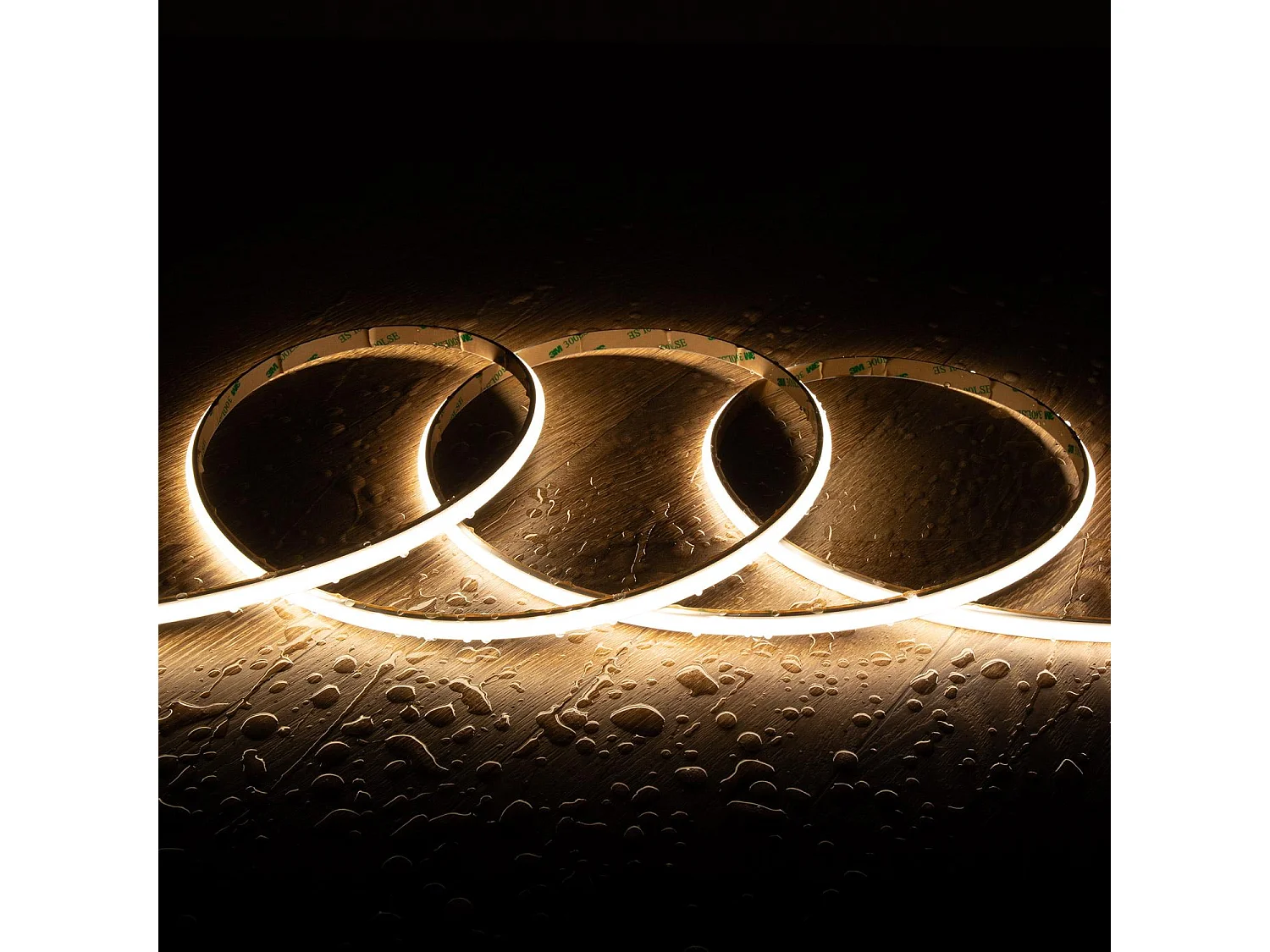 Ruban LED 24V WCOB 252 LED/m 5m 12W/m 1080lm/m Largeur 10mm FreeCut IP65 CRI90 SILICONE FLEX 4000K Blanc neutre