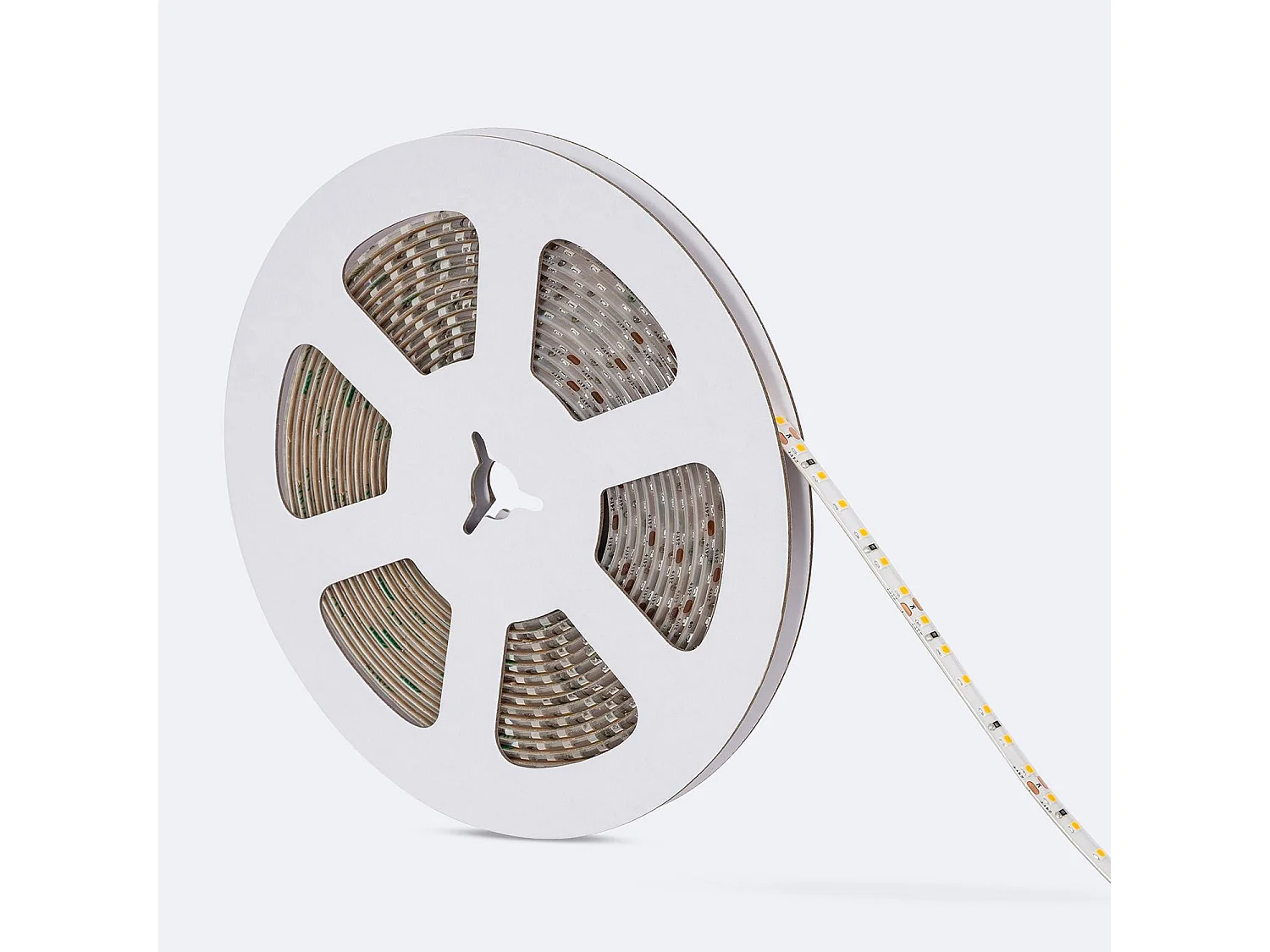 Bobina 5m Striscia LED 24V SMD 120 LED/m 10W/m 1000lm/m Larga 8mm IP65 Taglio 5cm 6000K Bianco Freddo