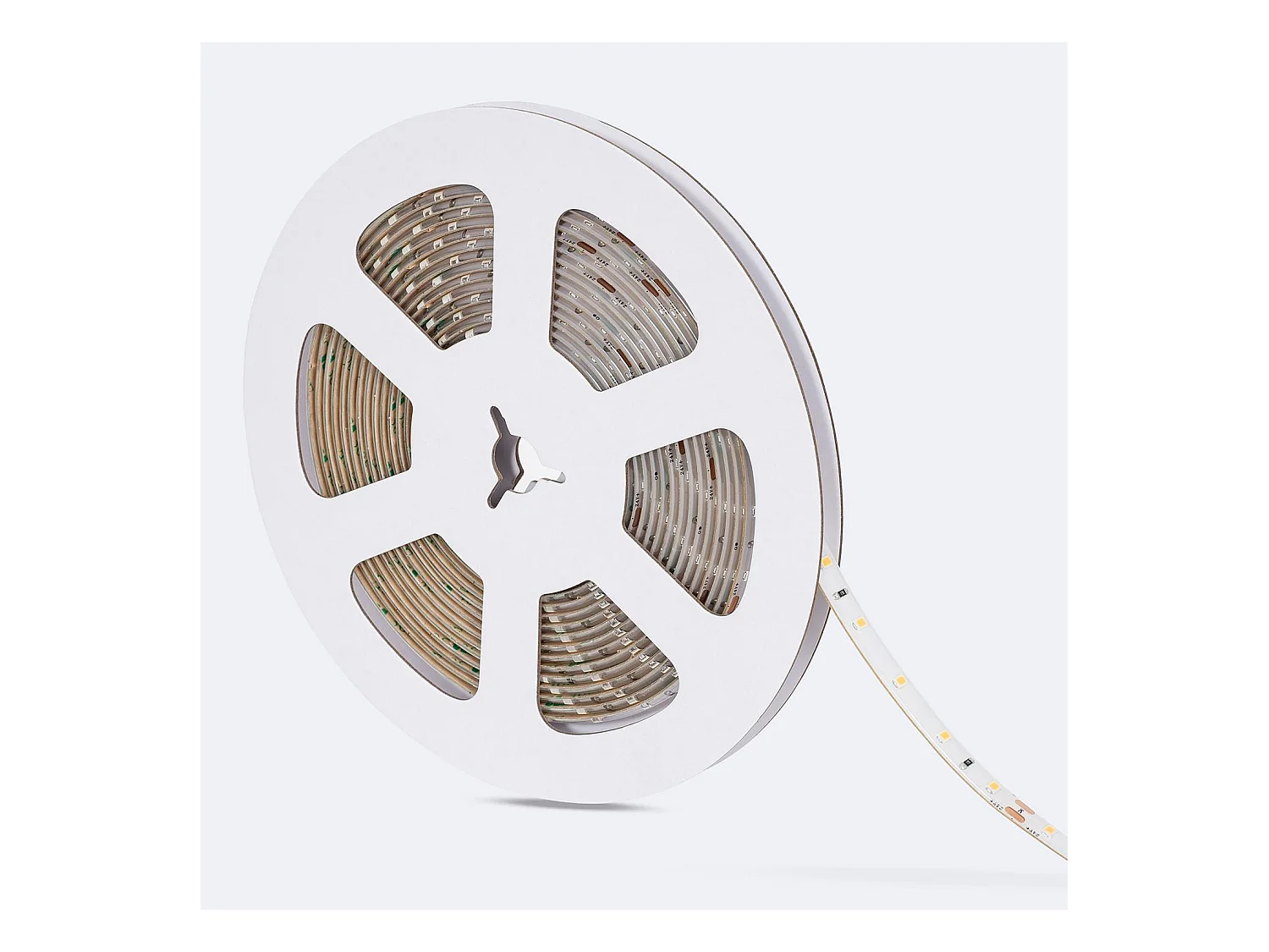 Bobina 5m Striscia LED 24V SMD 60 LED/m 5W/m 400lm/m Larga 8mm IP65 Taglio 10cm 2200K Super Caldo