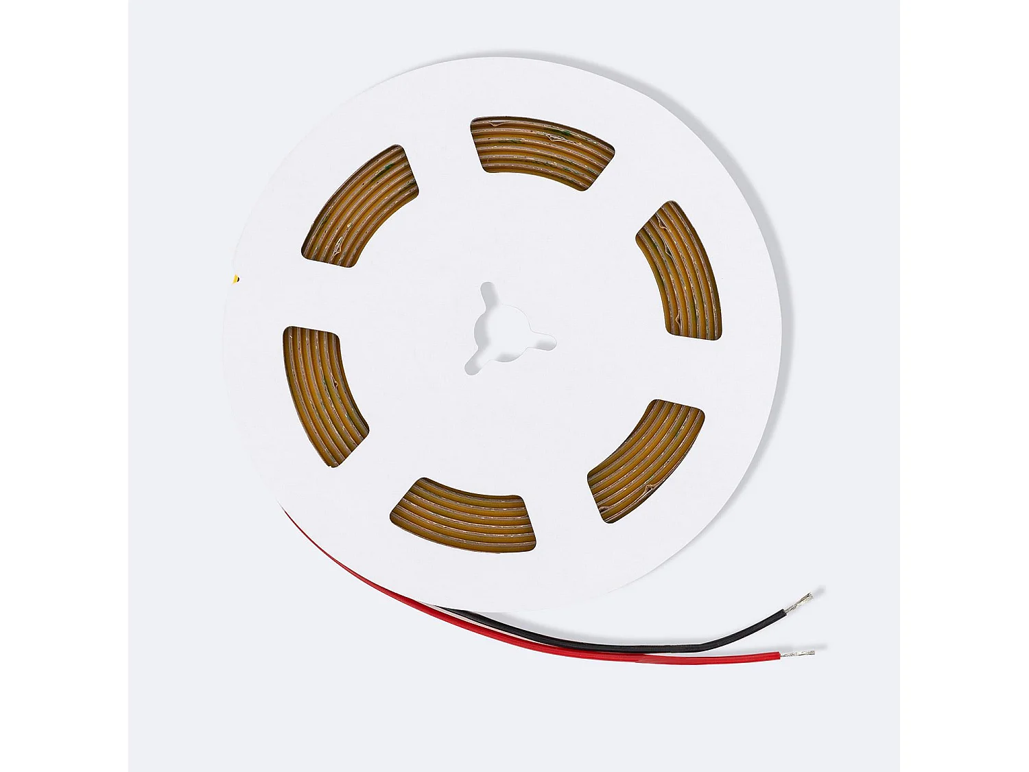 Tira LED 12V COB 320 LED/m 5m 10W/m 1000lm/m Ancho 8mm Corte 2.5cm IP20 CRI90 2200K Súper Cálido