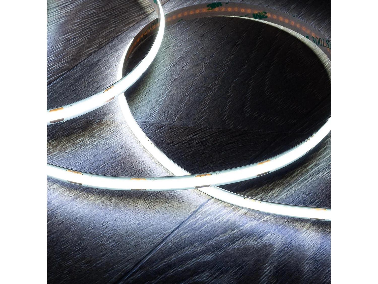 Ruban LED 12V COB 320 LED/m 5m 10W/m 1000lm/m Largeur 8mm Coupe 2.5cm IP20 CRI90 6000K Blanc froid