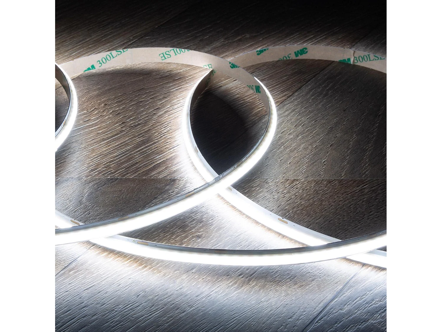 Ruban LED 24V WCOB 256 LED/m 5m 10W/m 1100lm/m Largeur 8mm Coupe 3.2cm IP20 CRI90 6000K Blanc froid