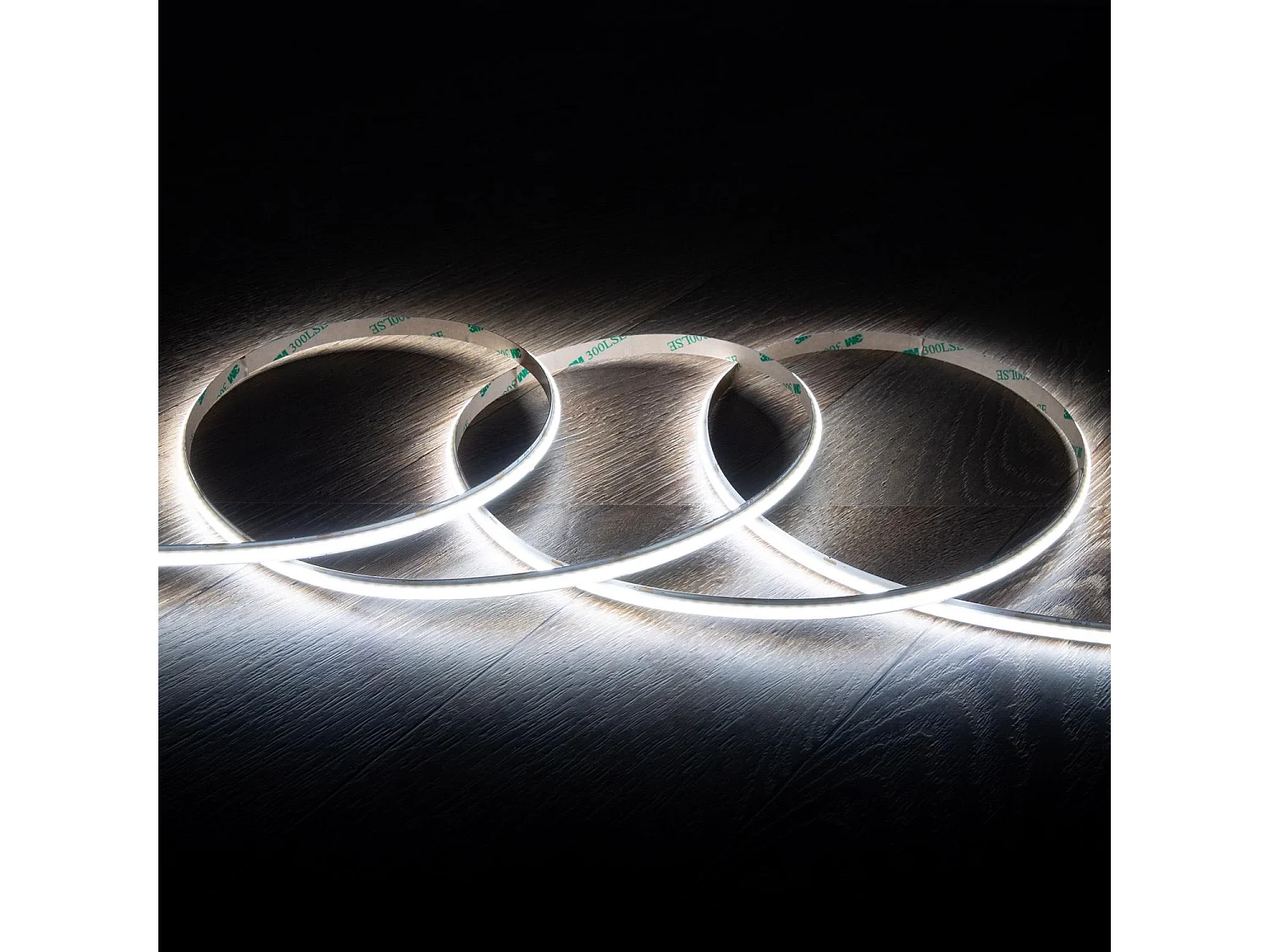 Ruban LED 24V WCOB 256 LED/m 5m 10W/m 1100lm/m Largeur 8mm Coupe 3.2cm IP20 CRI90 6000K Blanc froid