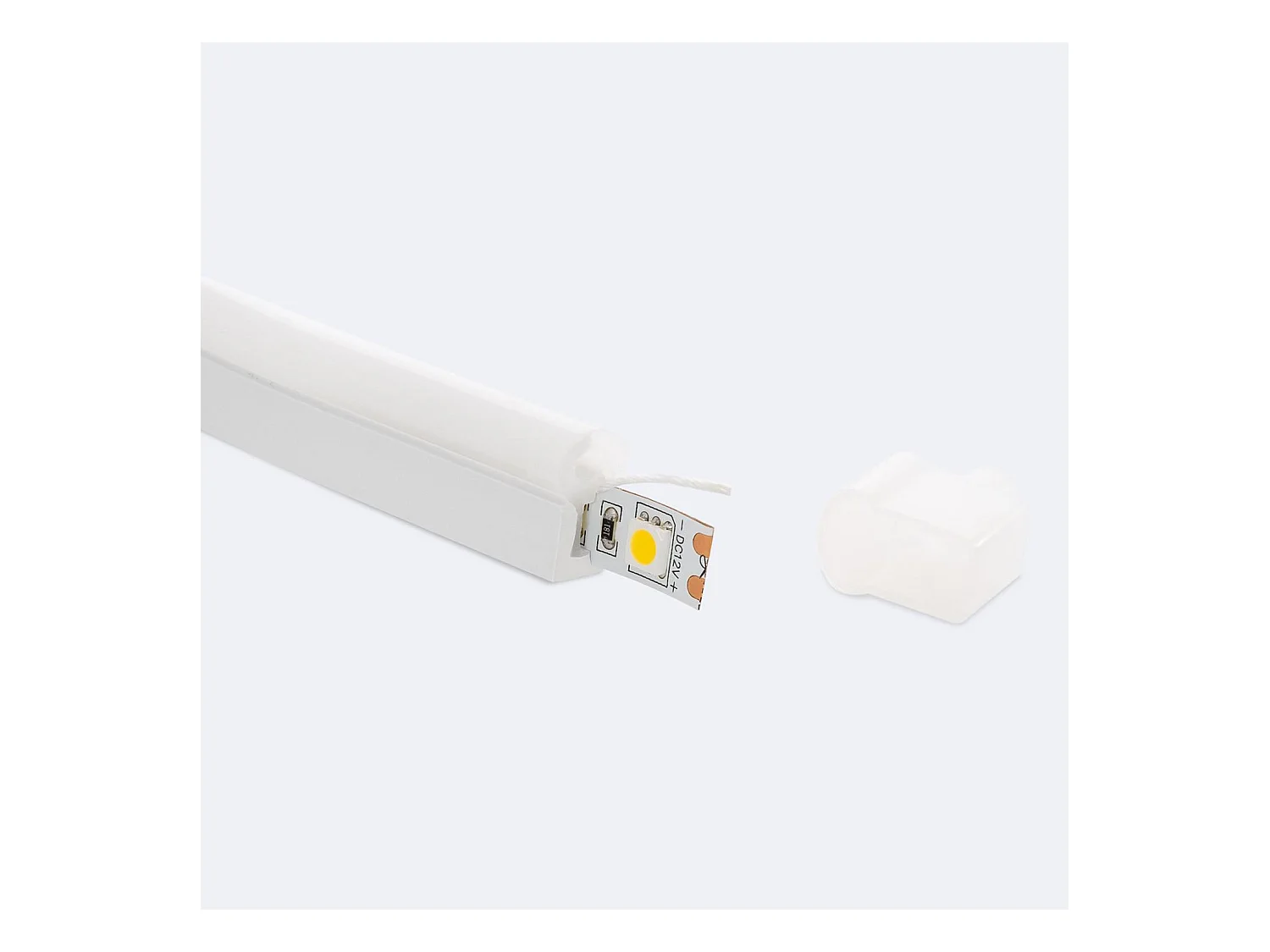 Profilé Néon SFLEX 8x17 Courbe Latérale pour Rubans LED IP20 jusqu'à 8 mm 10 m