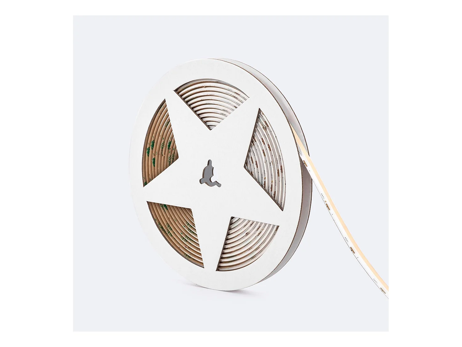 Ruban LED 24V WCOB 256 LED/m 5m 10W/m 1100lm/m Largeur 8mm Coupe 3.2cm IP20 CRI90 4000K Blanc neutre