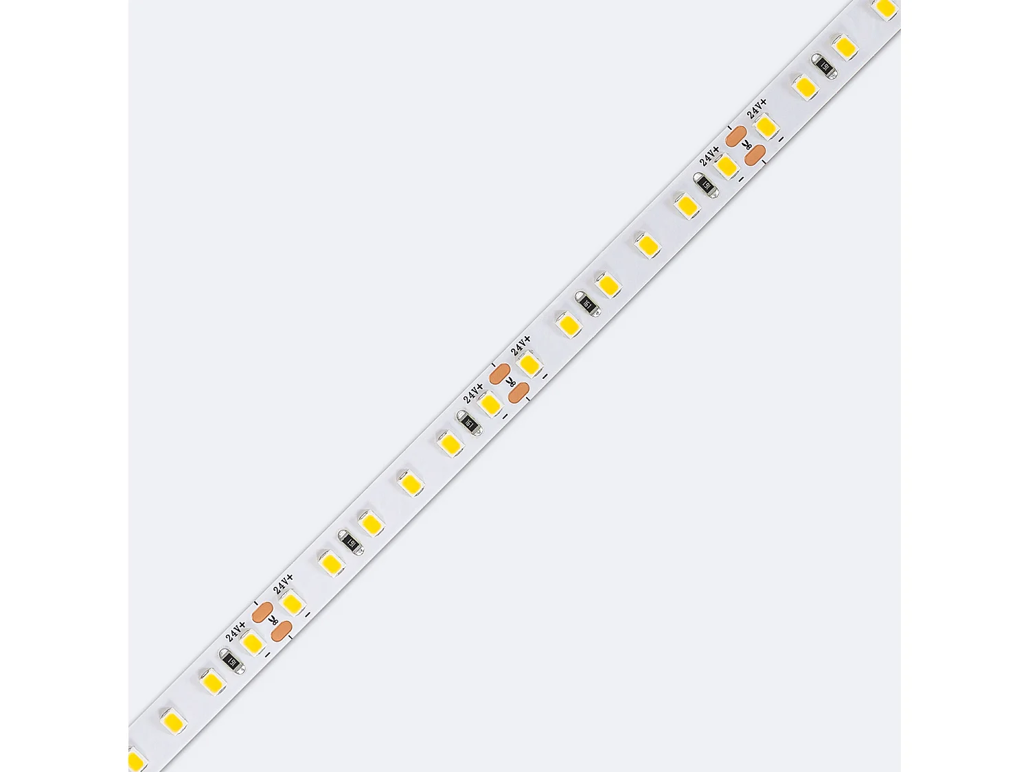 Ruban LED 24V SMD 120 LED/m 5m 10W/m 1000lm/m Largeur 8mm Coupe 5cm IP20 4000K Blanc neutre