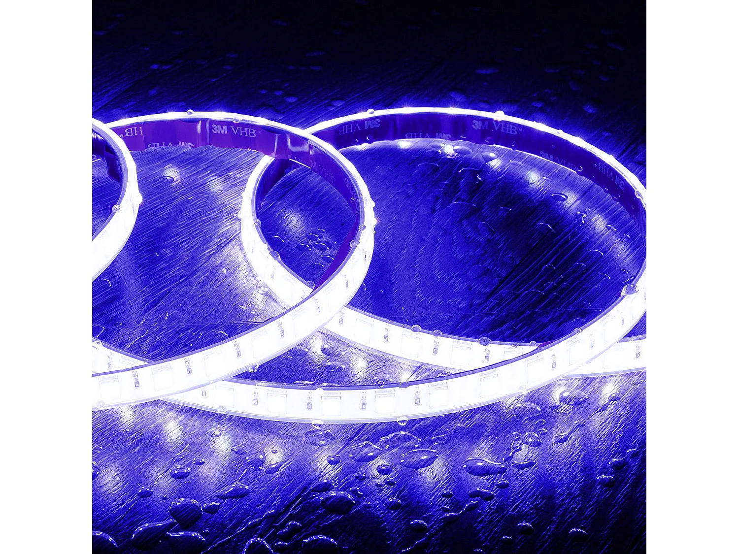 Tira LED RGB 220V SMD 60 LED/m 15W/m SILICONE FLEX Ancho 12mm Corte 100cm IP67 con Mando a Medida 1 m