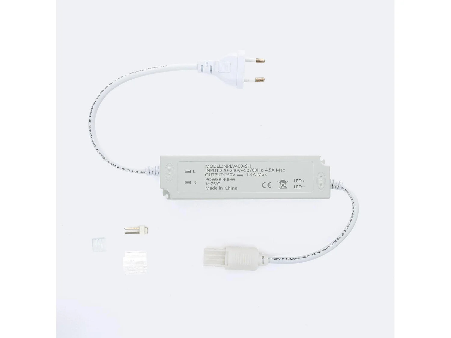 Driver No Flicker pour Ruban LED 220V AC SMD IP65 Largeur 12mm 250 W