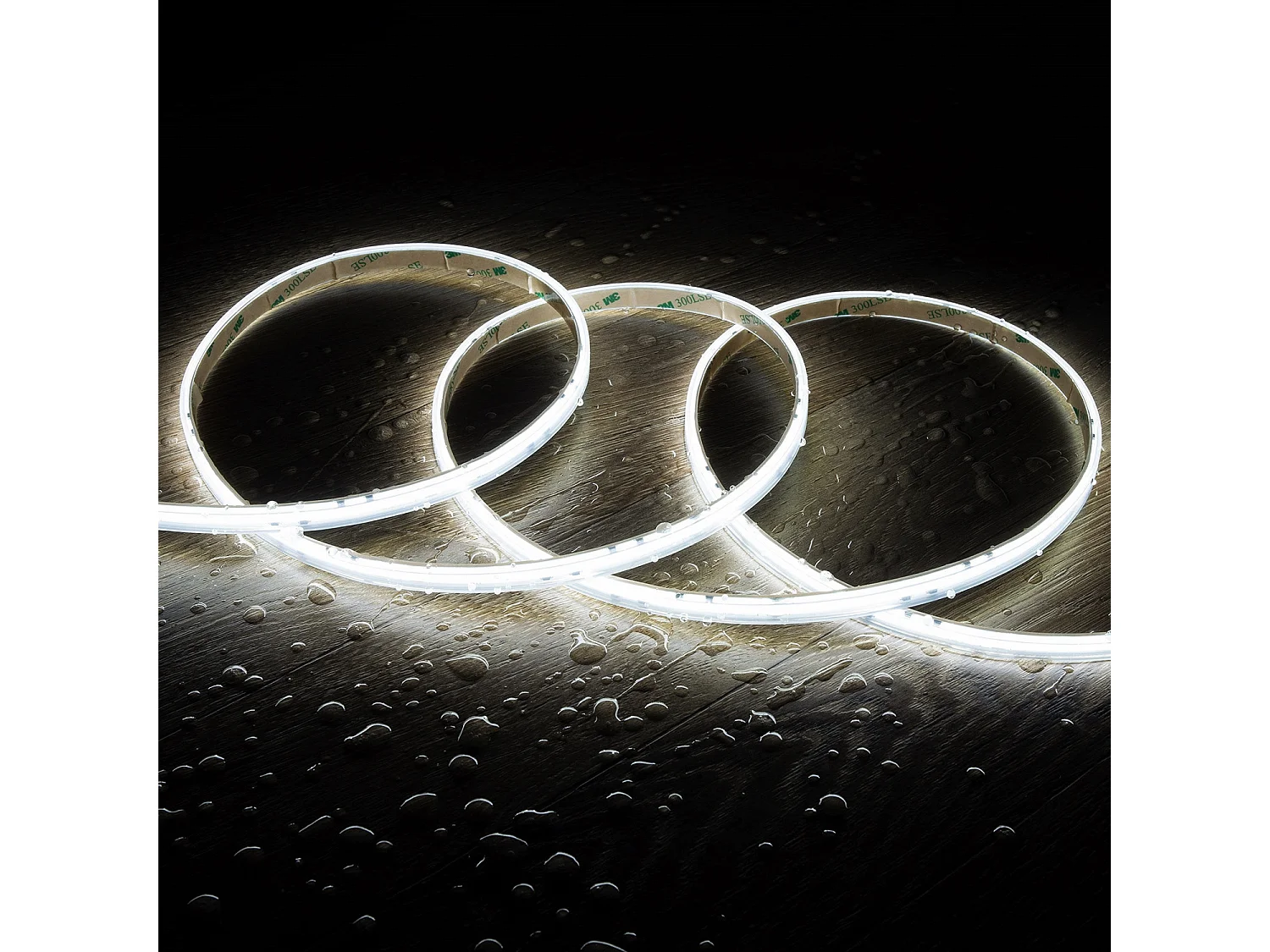 Ledkia Ruban LED Auto-Redressement 220V AC COB 560 LED/m Blanc Neutre IP65 Silicone FLEX Largeur 10mm Coupe tous les 10 cm