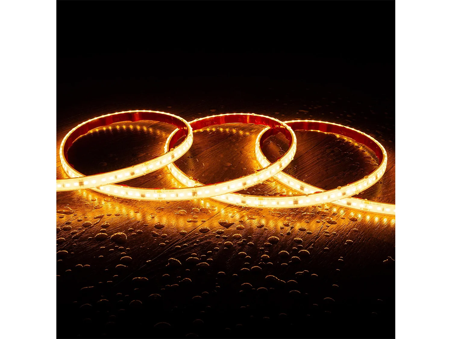 Striscia LED Regolabile 220V SMD Autorettificata 120LED/m 14W/m 1680lm/m SILICONE FLEX Larga 12mm IP67 Taglio 10cm 2200K Super Caldo 15 m