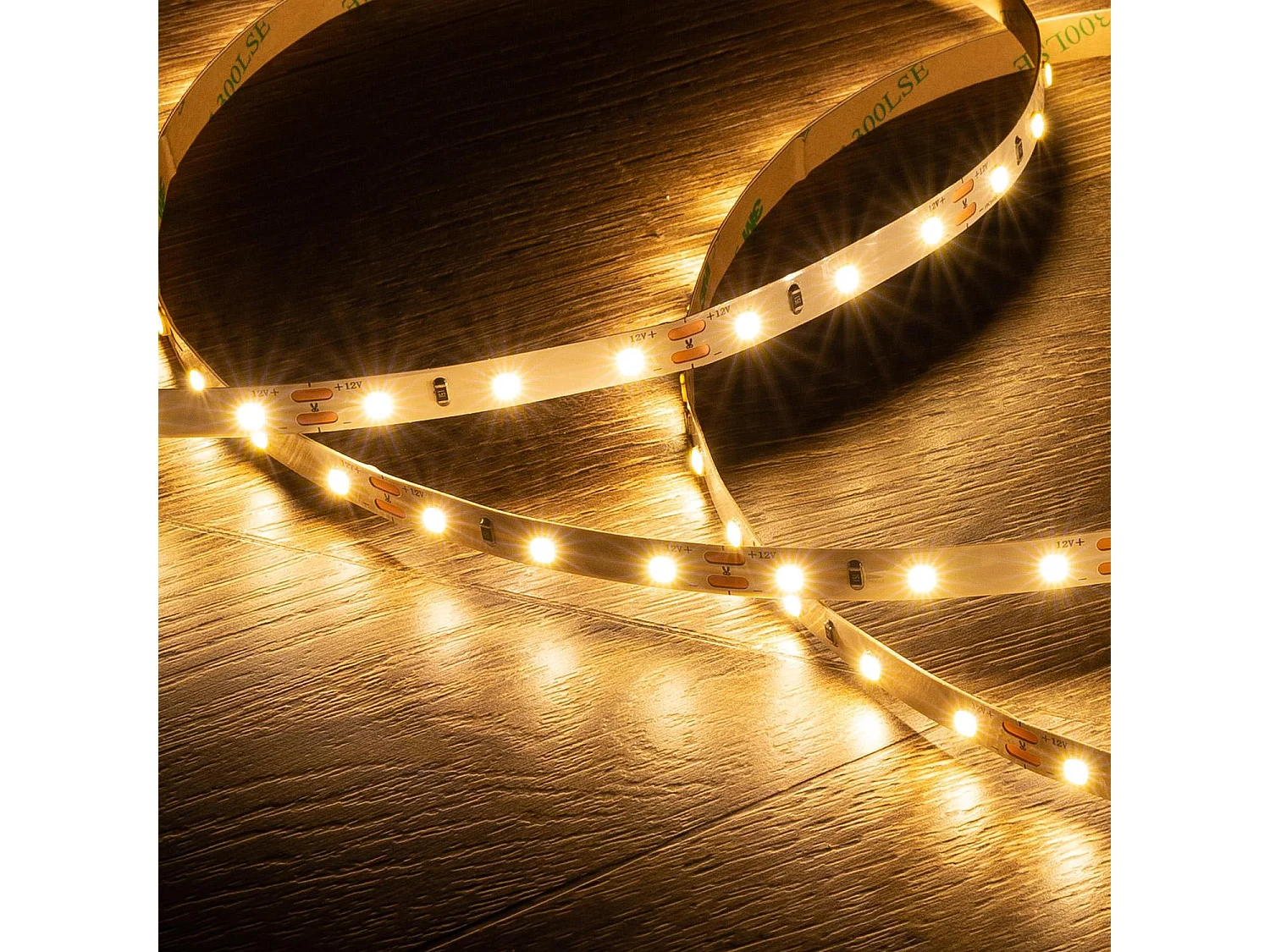 Ruban LED 12V SMD 60 LED/m 5m 5W/m 400lm/m Largeur 8mm Coupe 5cm IP20 2200K Super chaud