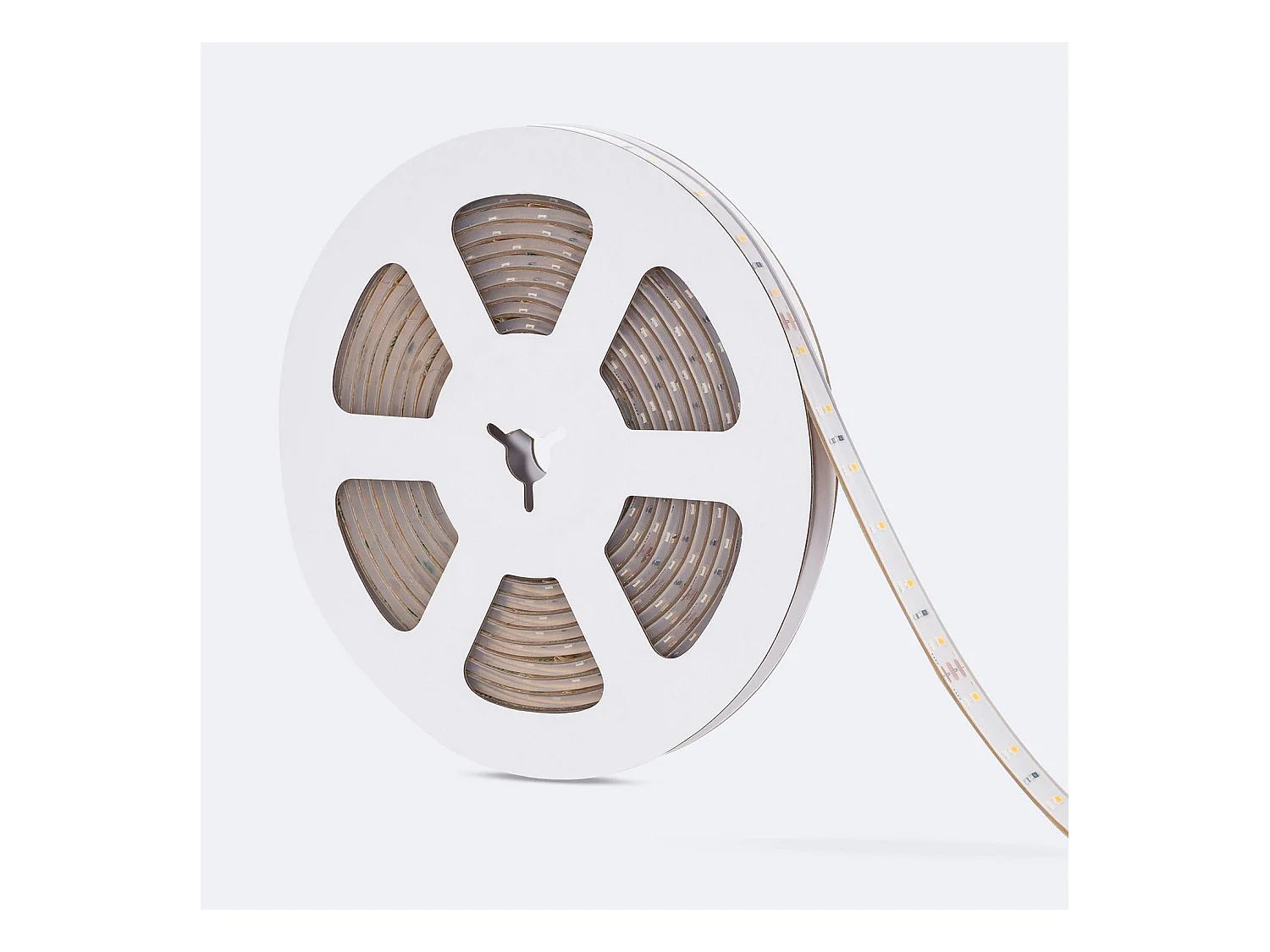 Ruban LED 24V SMD 60 LED/m 5m 5W/m 500lm/m Largeur 10mm Coupe 10cm Submersible IP68 SILICONE FLEX 2700K Blanc chaud