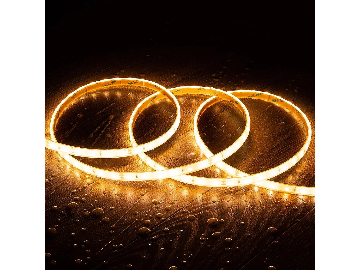 Ruban LED 24V SMD 60 LED/m 5m 5W/m 500lm/m Largeur 10mm Coupe 10cm Submersible IP68 SILICONE FLEX 2700K Blanc chaud