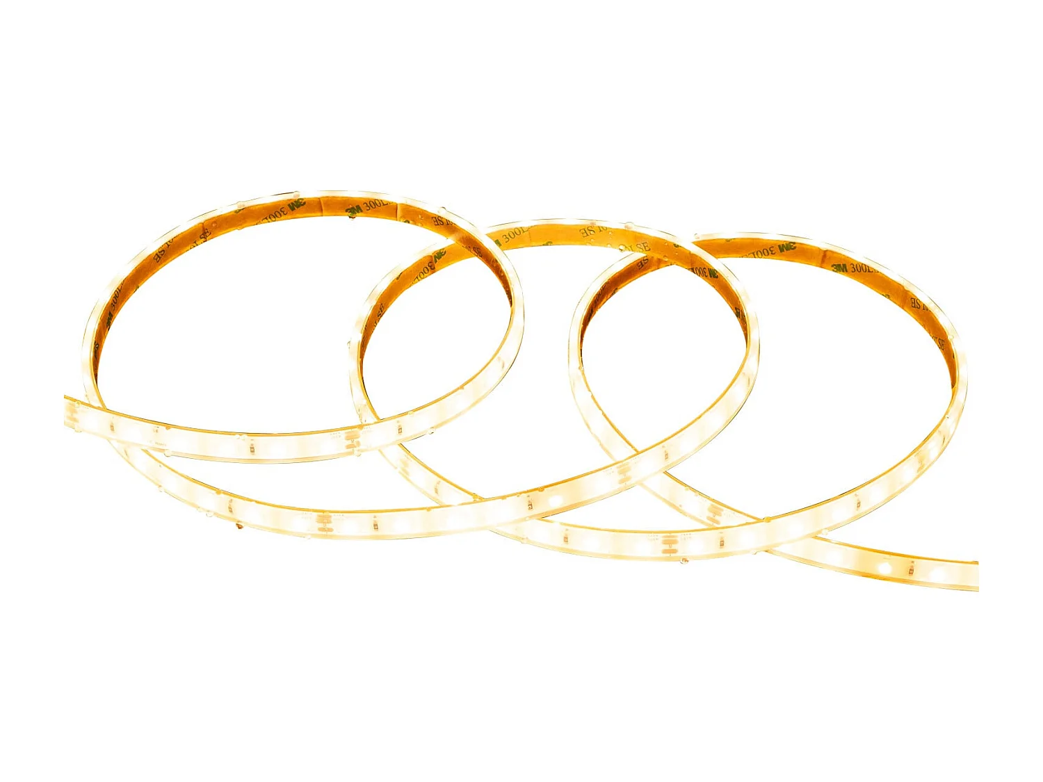 Ruban LED 24V SMD 60 LED/m 5m 5W/m 500lm/m Largeur 10mm Coupe 10cm Submersible IP68 SILICONE FLEX 2700K Blanc chaud