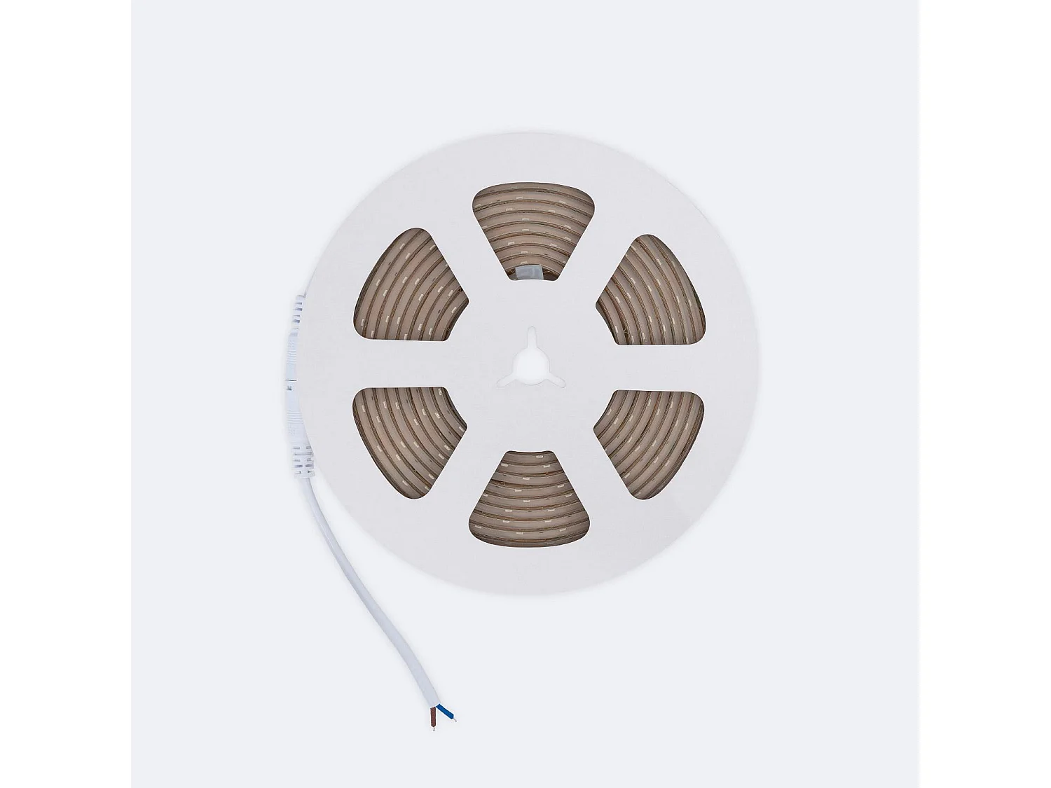 Ruban LED 12V SMD 60 LED/m 5m 5W/m 500lm/m Largeur 10mm Coupe 5cm Submersible IP68 SILICONE FLEX 2700K Blanc chaud