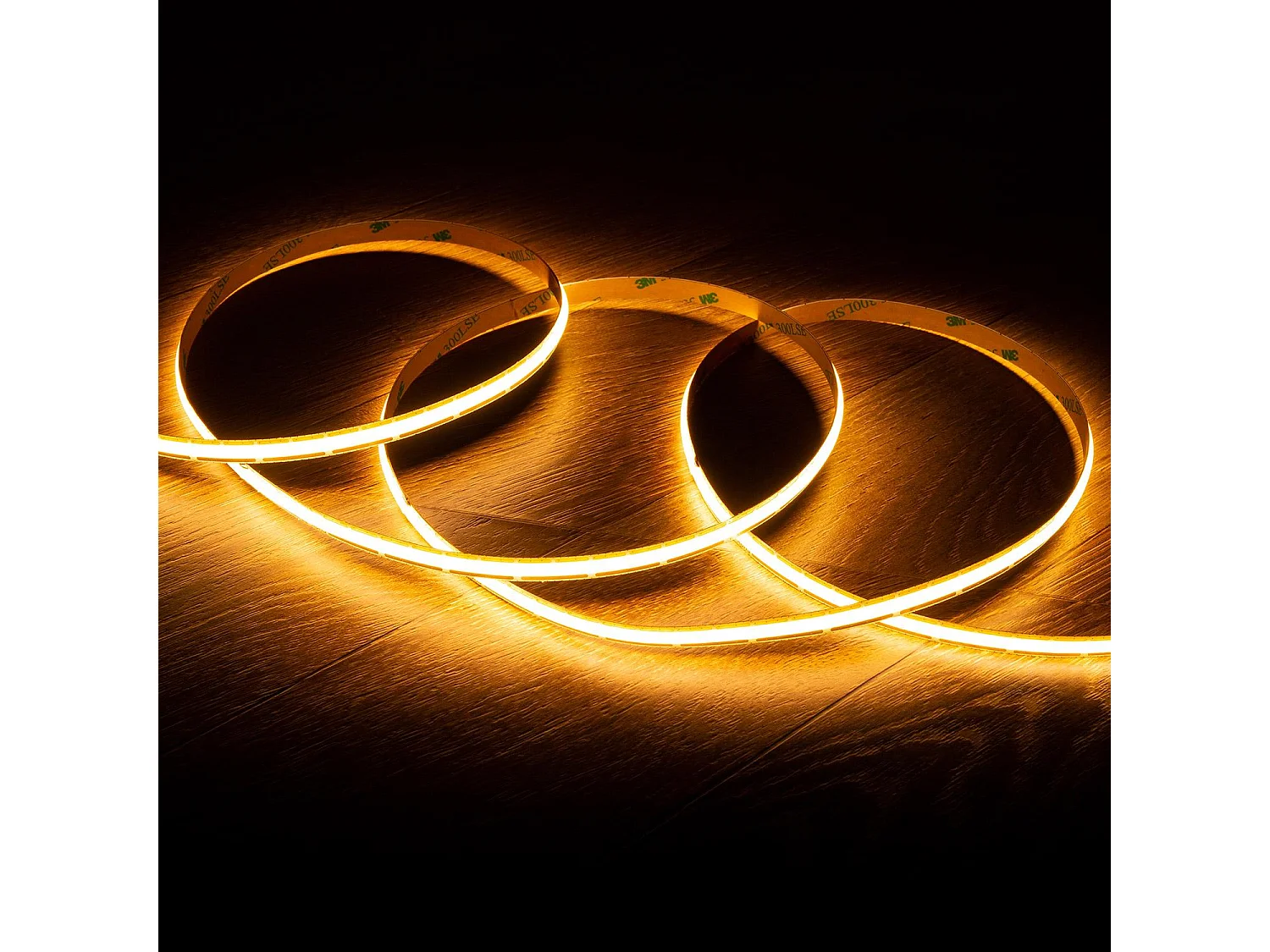 Ruban LED 12V COB 500 LED/m 5m 12W/m 960lm/m Largeur 8mm FreeCut IP20 2200K Super chaud