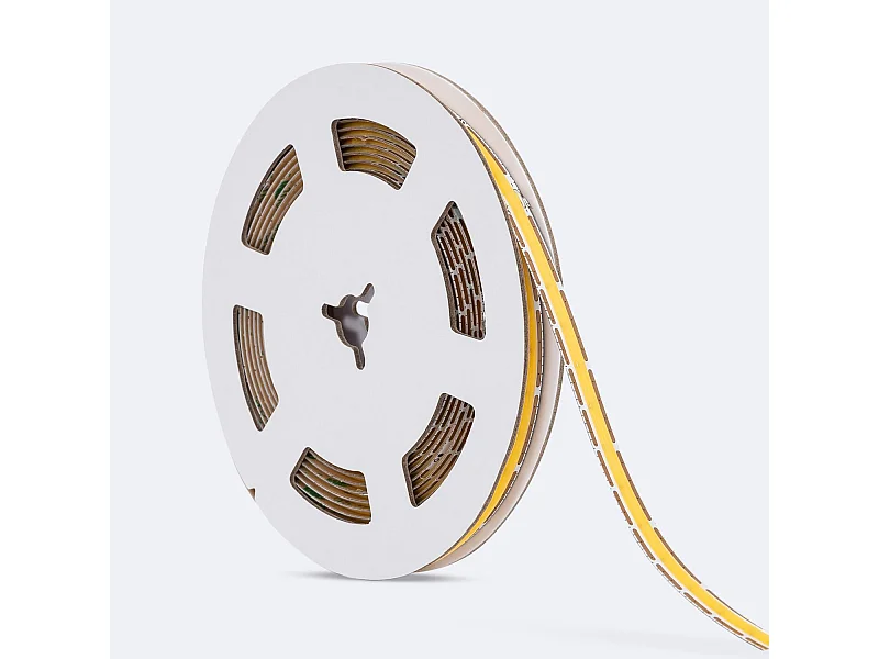 Ruban LED 12V COB 500 LED/m 5m 12W/m 960lm/m Largeur 8mm FreeCut IP20 2200K Super chaud