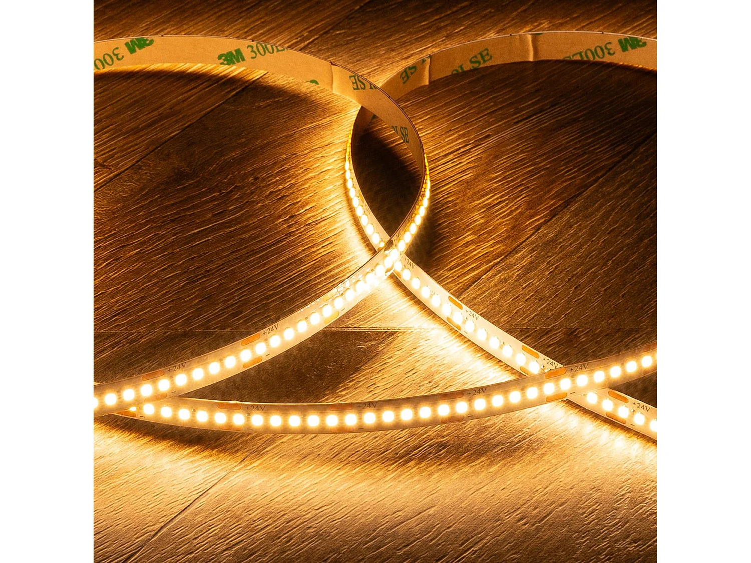 Ruban LED 24V SMD 252 LED/m 5m 12W/m 1200lm/m Largeur 8mm FreeCut IP20 CRI90 2700K Blanc chaud