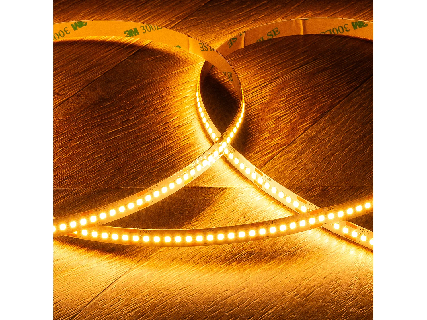 Ruban LED 24V SMD 252 LED/m 5m 12W/m 1200lm/m Largeur 8mm FreeCut IP20 CRI90 2700K Blanc chaud