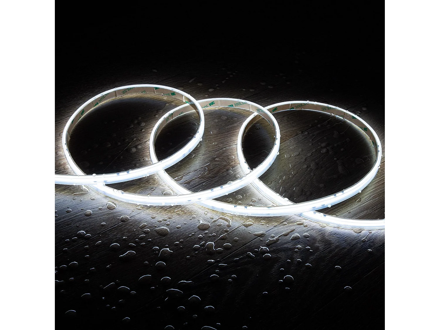 Ruban LED Dimmable 220V COB Auto-redressement 320 LED/m BOBINE 50m 8W/m 720 lm/m Largeur 12mm Coupe 50cm IP65 CRI90 6000K Blanc froid