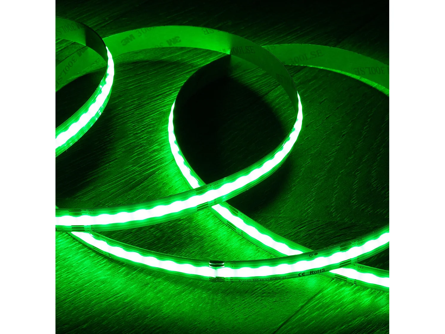 Ruban LED 24V RGBW COB 420 LED/m 5m 24W/m Largeur 12mm Coupe 5cm IP20 CRI90 RGBW