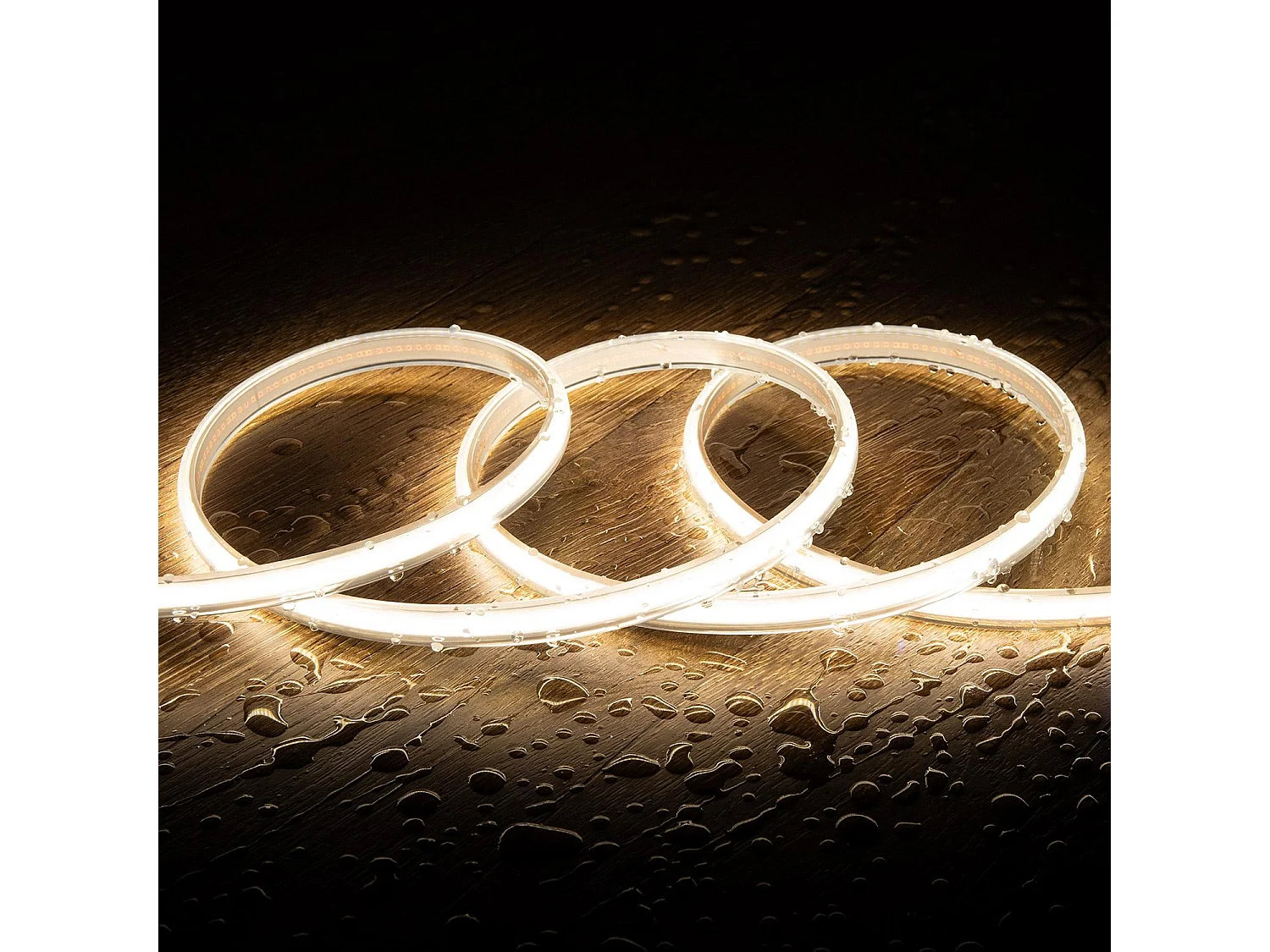 Ruban LED Dimmable 220V COB 320 LED/m BOBINE 50m 8W/m 720lm/m Largeur 12mm Coupe 50cm IP65 CRI90 4000K Blanc neutre