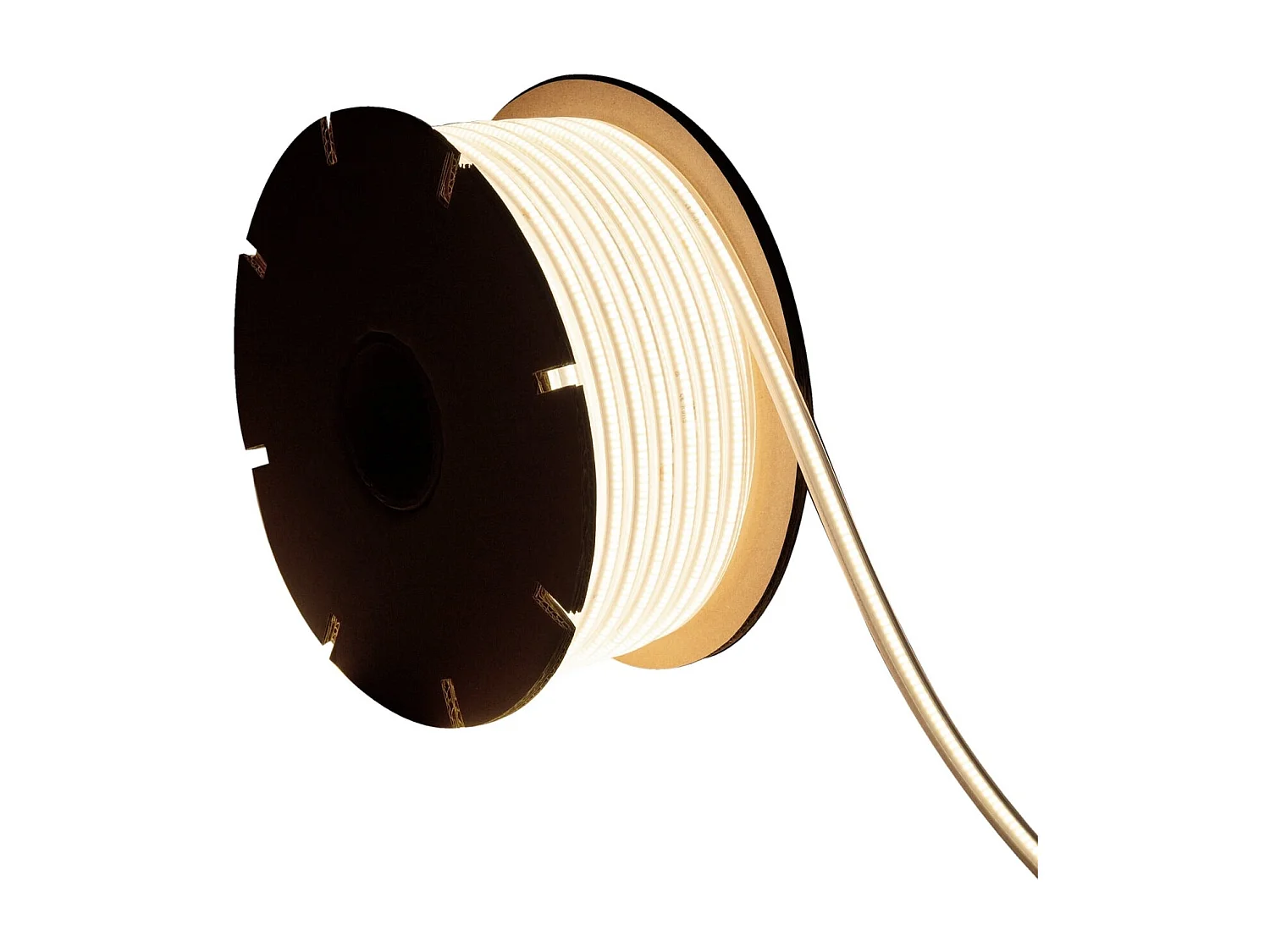 Bobina 50m Striscia LED Regolabile 220V COB 320 LED/m 8W/m 720lm/m Larga 12mm IP65 CRI90 Taglio 50cm 4000K Bianco Naturale