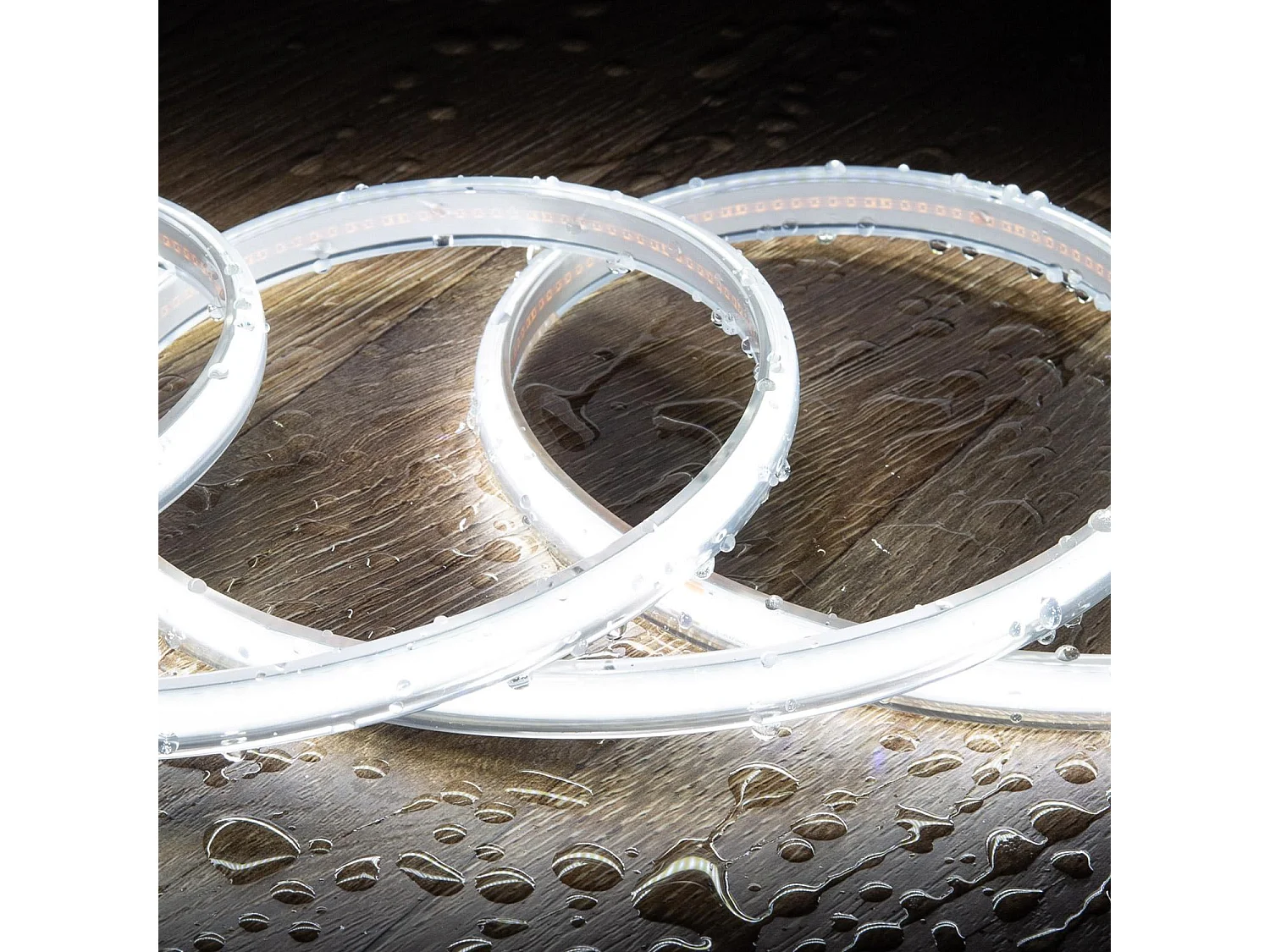 Striscia LED Regolabile 220V COB 320 LED/m Bianco Freddo 8W/m 720lm/m Larga 12mm IP65 CRI90 Taglio 50cm 2 m