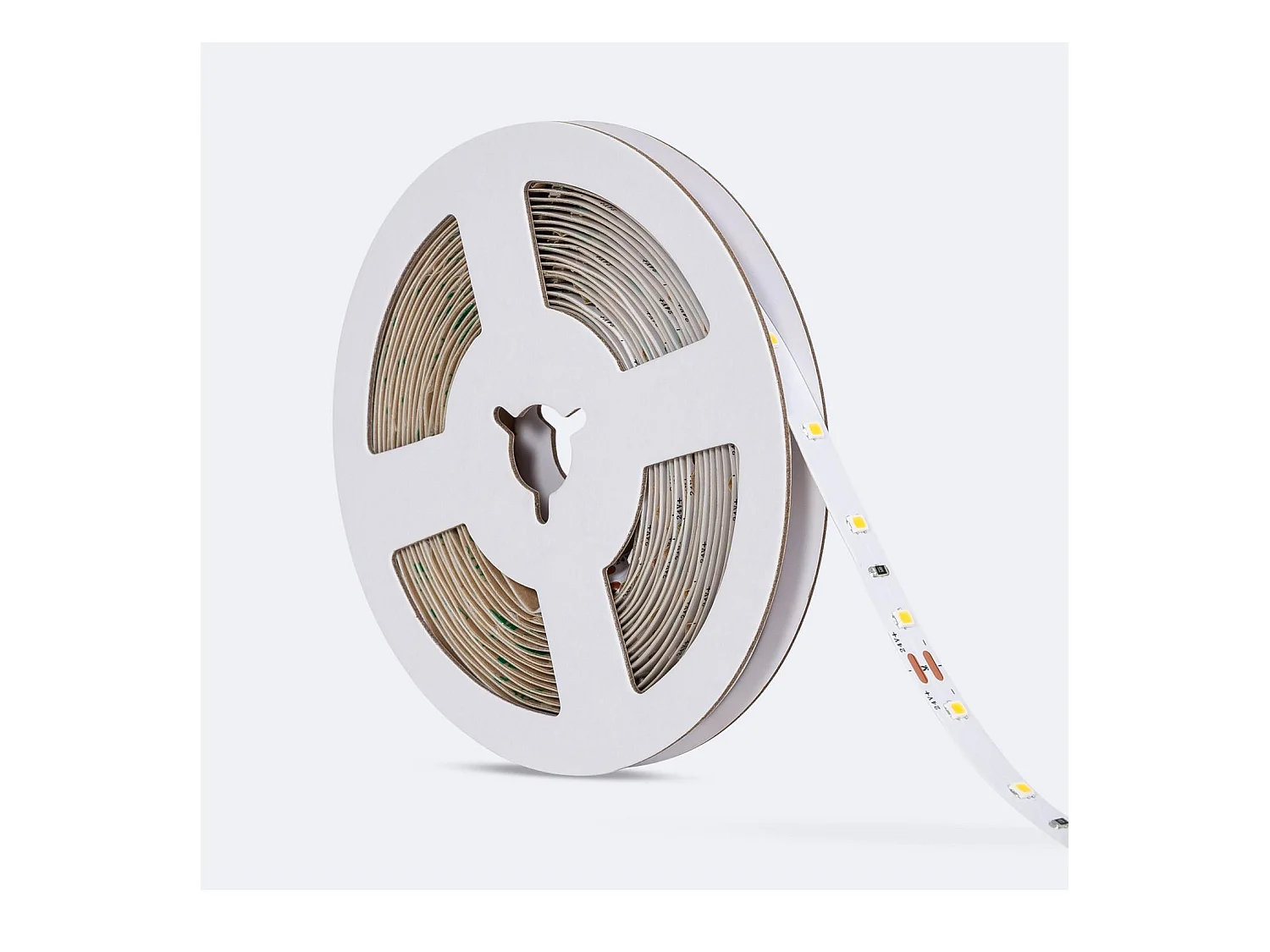Ruban LED 24V SMD 60 LED/m 5m 5W/m 500lm/m Largeur 8mm Coupe 10cm IP20 2200K Super chaud