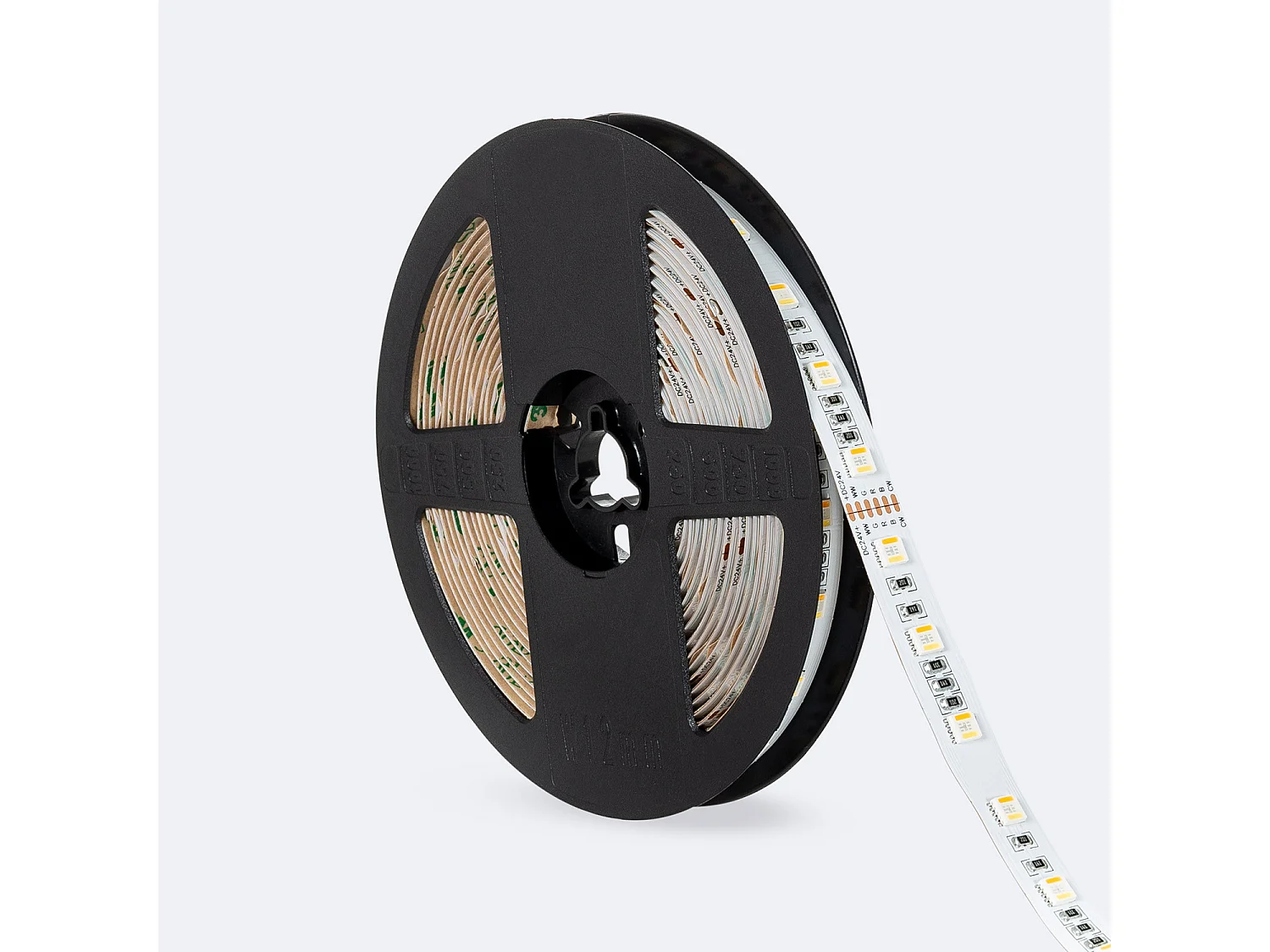 Ruban LED 24V RGBWW SMD 60LED/m 5m 20W/m Largeur 12mm Coupe 10cm IP20 RGBWW