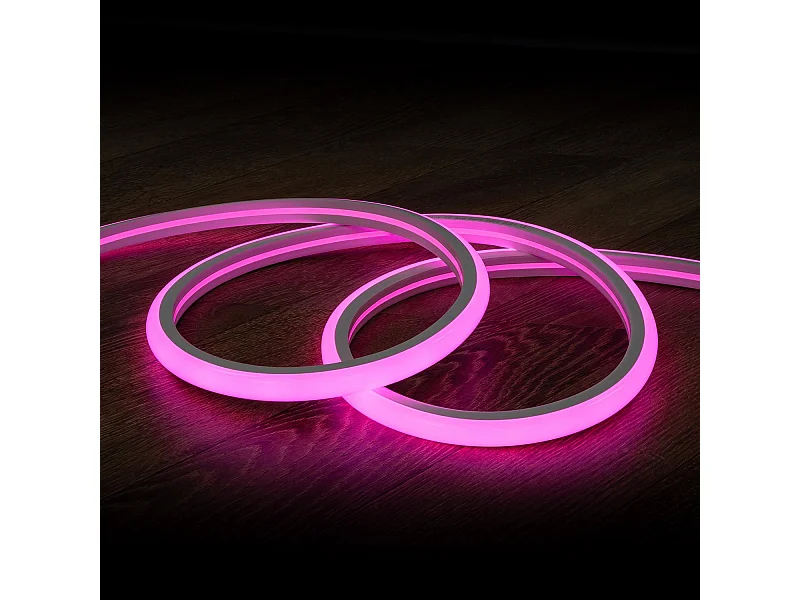 Tira LED Neón Regulable 220V Rosa Semicircular 180 9W/m Corte 100cm IP67 a Medida 1 m