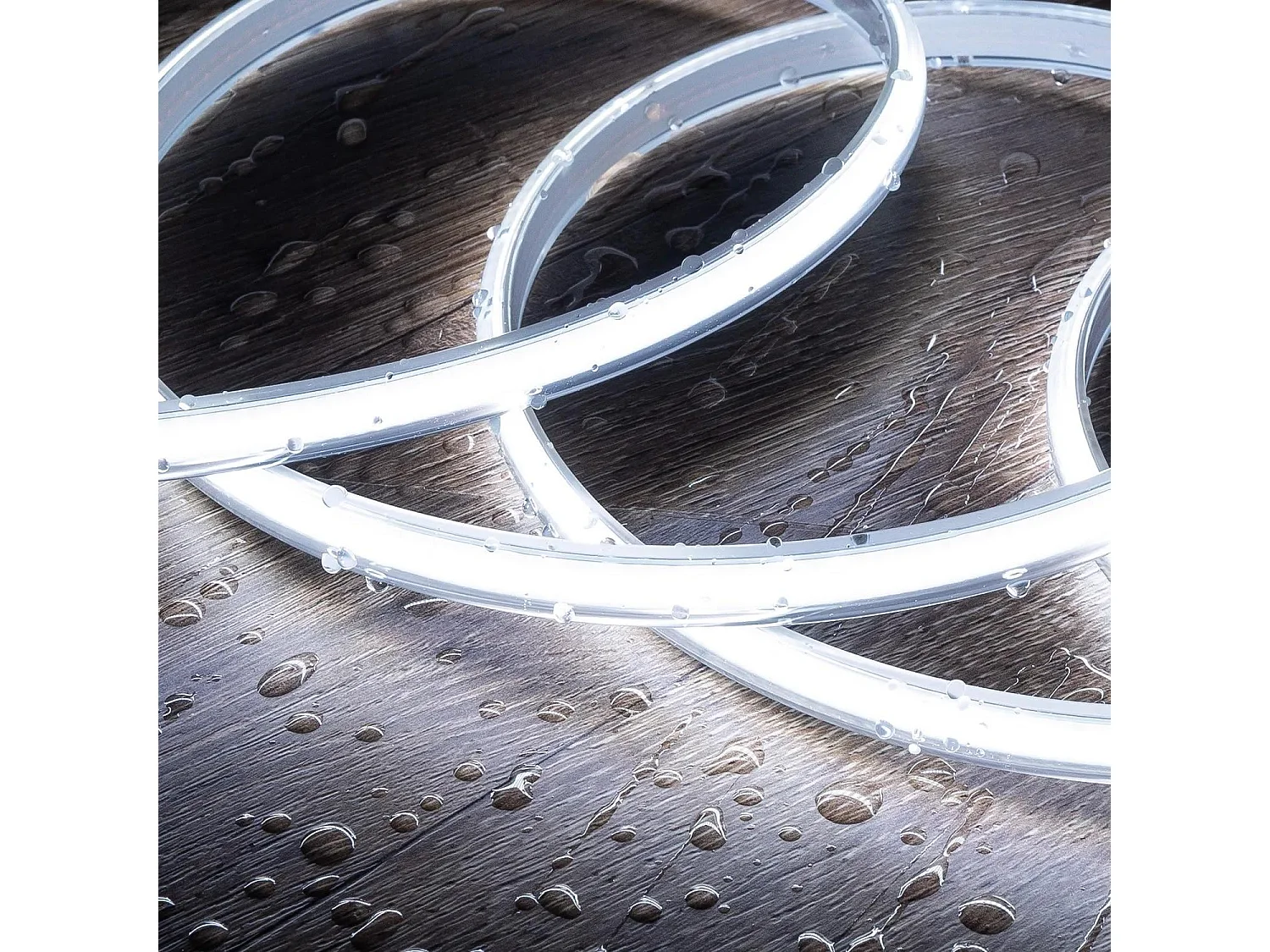 Ruban LED Dimmable 220V COB Auto-redressement 320 LED/m 8W/m 720 lm/m Largeur 12mm Coupe 50cm IP65 CRI90 Sur mesure 6000K Blanc froid 15 m