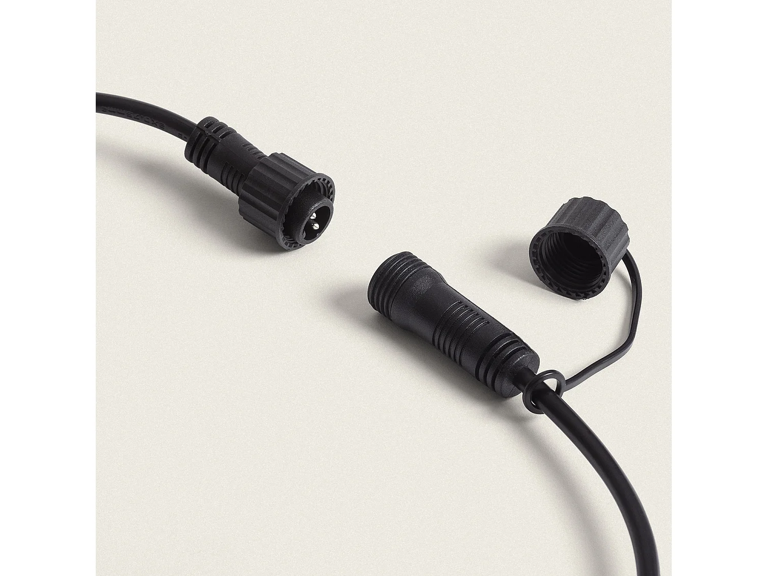 Guirnalda Luces Exterior con 10 Portalámparas B22 10m Negro IP44 Negro