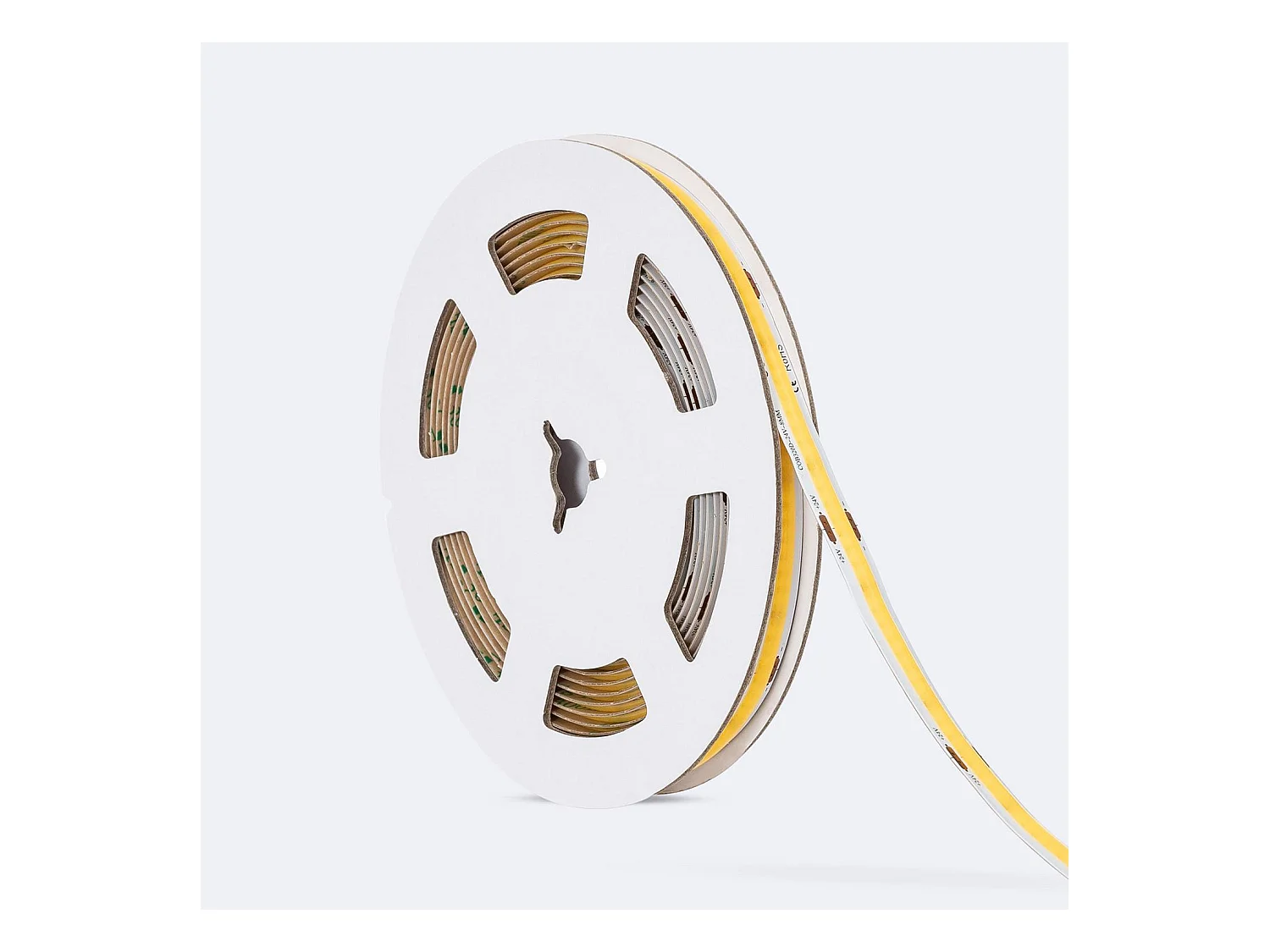 Ruban LED 24V COB 320 LED/m 5m 10W/m 1000lm/m Largeur 8mm Coupe 5cm IP20 CRI90 6000K Blanc froid