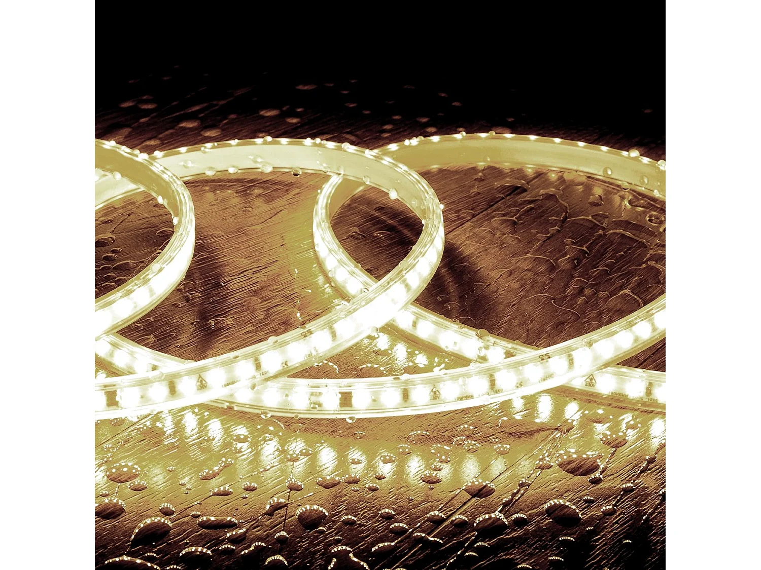 Ruban LED Dimmable 220V SMD Auto-redressement 120 LED/m BOBINE 50m 10W/m 1000lm/m Largeur 12mm Coupe 10cm IP65 4000K Blanc neutre