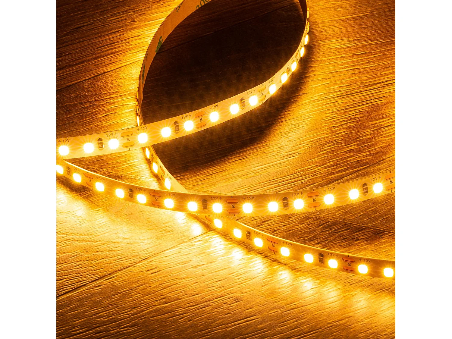 Ruban LED 12V SMD 120 LED/m 5m 10W/m 1000lm/m Largeur 8mm Coupe 2.5cm IP20 2200K Super chaud