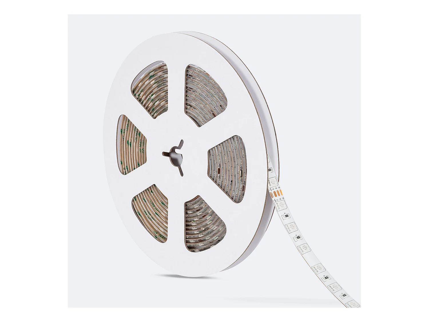 Ruban LED 24V RGB SMD 60 LED/m 5m 10W/m Largeur 10mm Coupe 10cm IP65 RGB