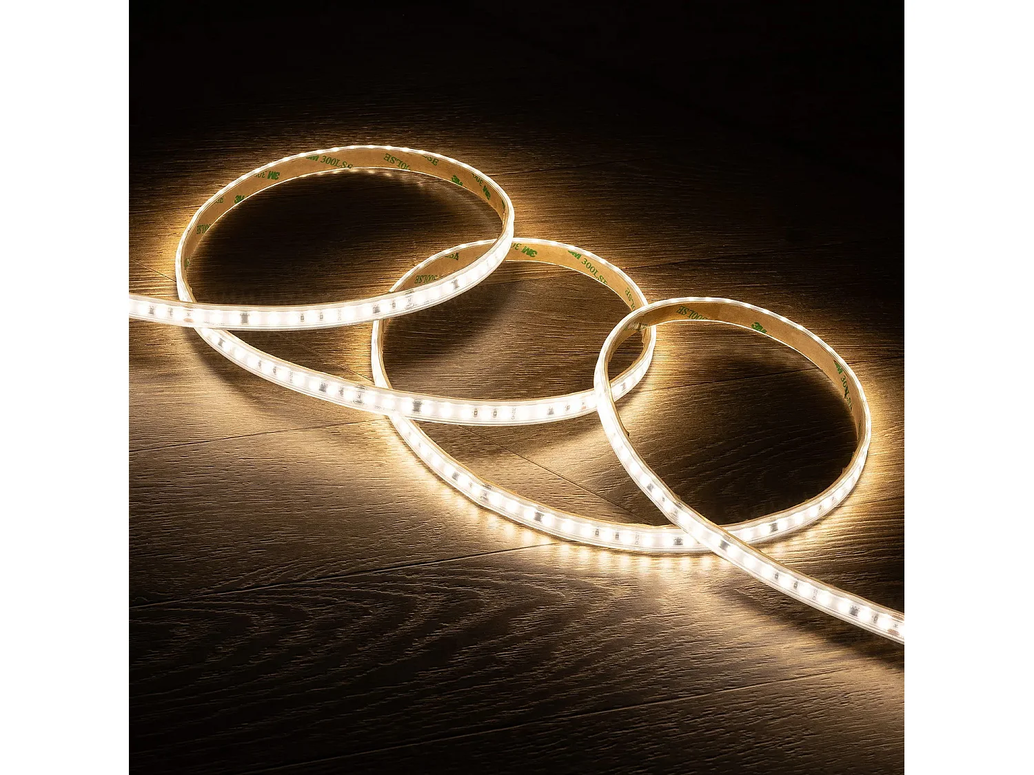 Tira LED Regulable 220V SMD Autorrectificada 120 LED/m BOBINA 50m 14W/m 1680lm/m SILICONE FLEX Ancho 12mm Corte 10cm IP67 2200K Súper Cálido