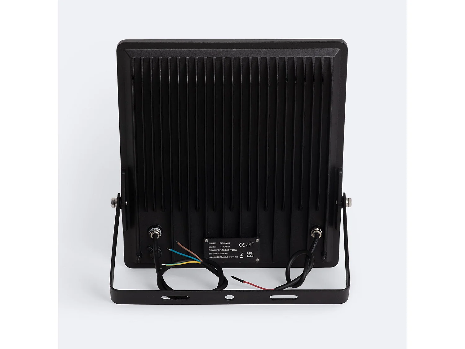 Proiettore LED 200W Regolabile 0-10V 170 lm/W IP65 ELEGANCE Slim PRO Nero Bianco Naturale Asimmetrica 80ºx155º 4000K