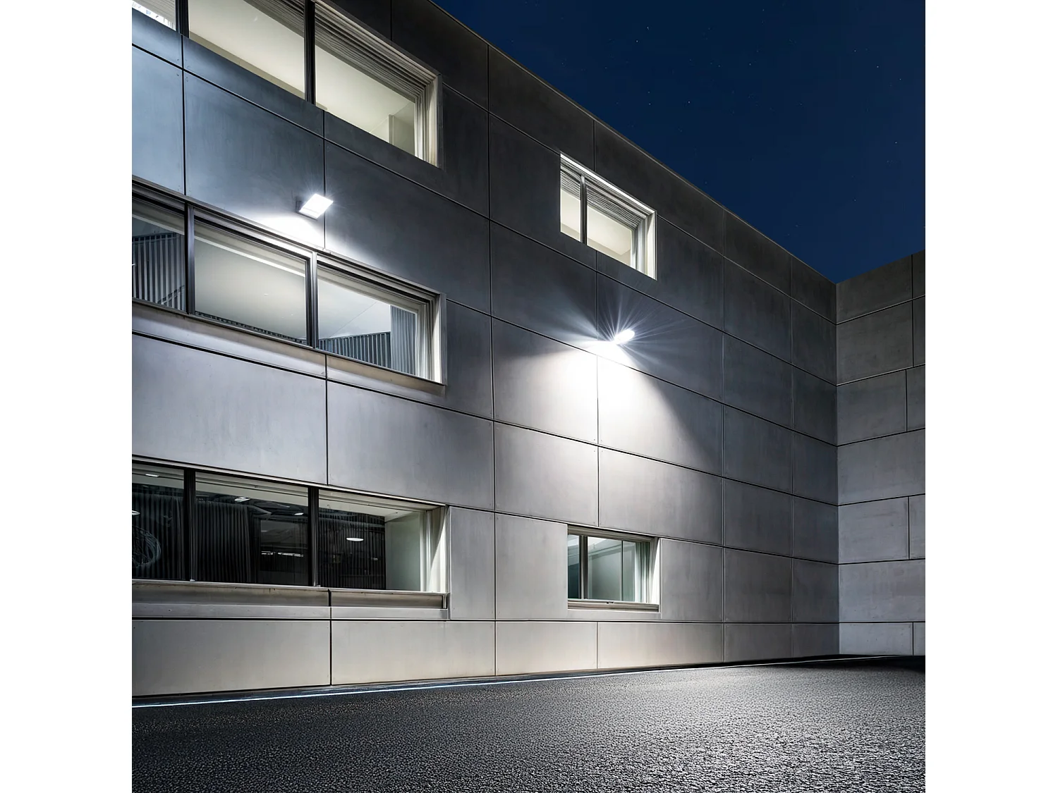 Projecteur LED 100W Dimmable 0-10V 170 lm/W IP65 ELEGANCE Slim PRO Noir 3000K Asymétrique 120ºx90º Blanc chaud