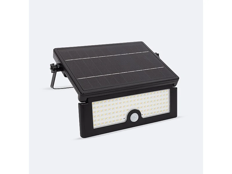 Projecteur LED Solaire 10W IP54 avec Détecteur de Mouvement PIR et Crépusculaire 4000K Blanc neutre
