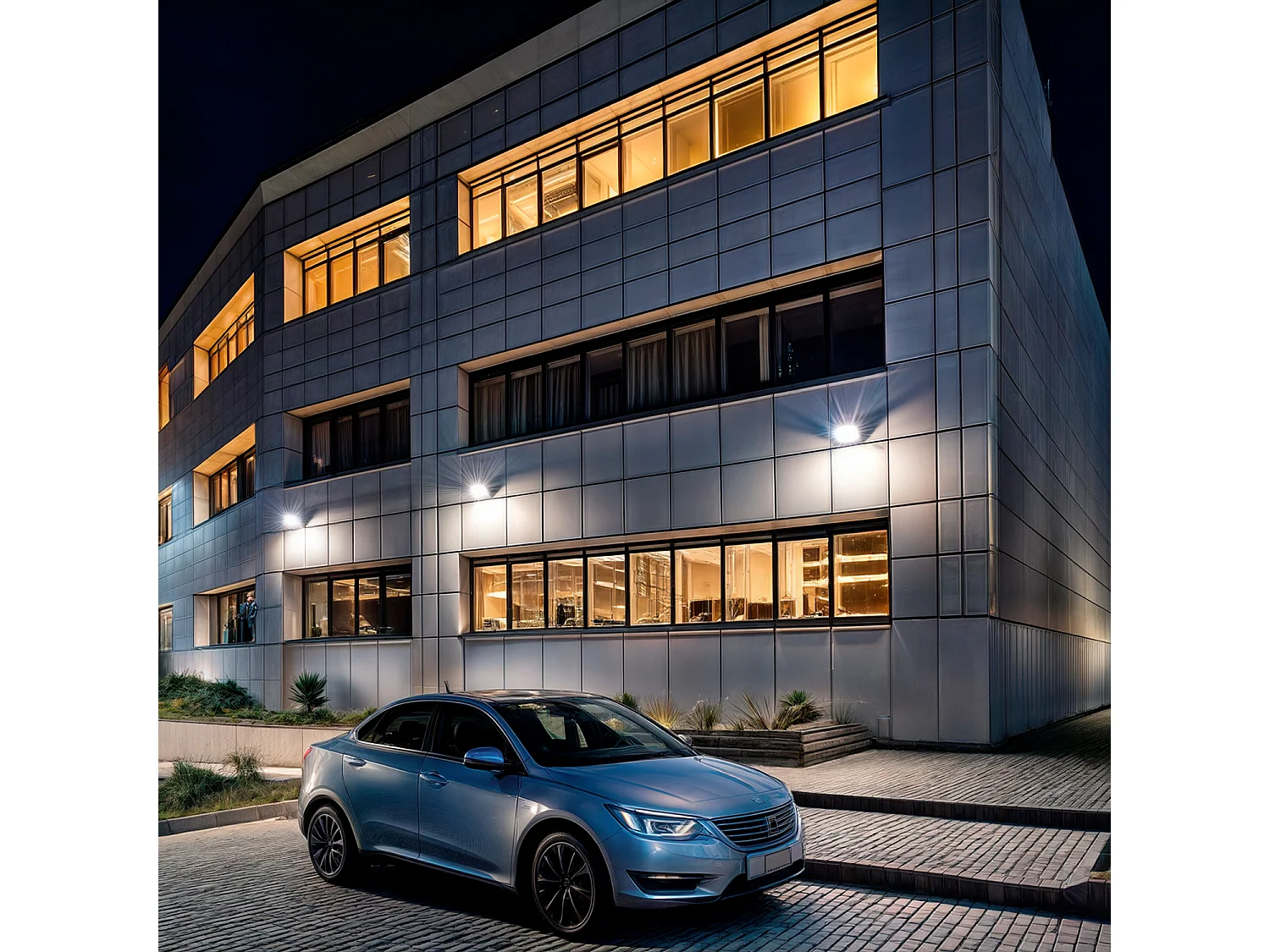 Projecteur LED 100W Dimmable TRIAC 170 lm/W IP65 ELEGANCE Slim PRO Blanc 3000K Asymétrique 80ºx155º Blanc chaud