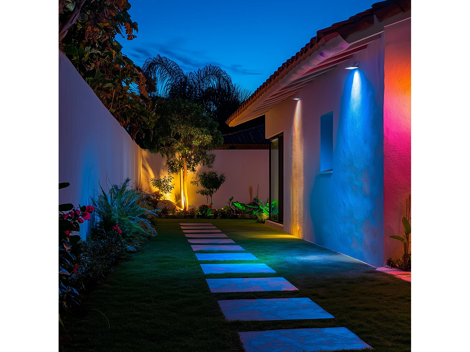 Projecteur LED 20W IP65 RGBW avec Télécommande IR RGB